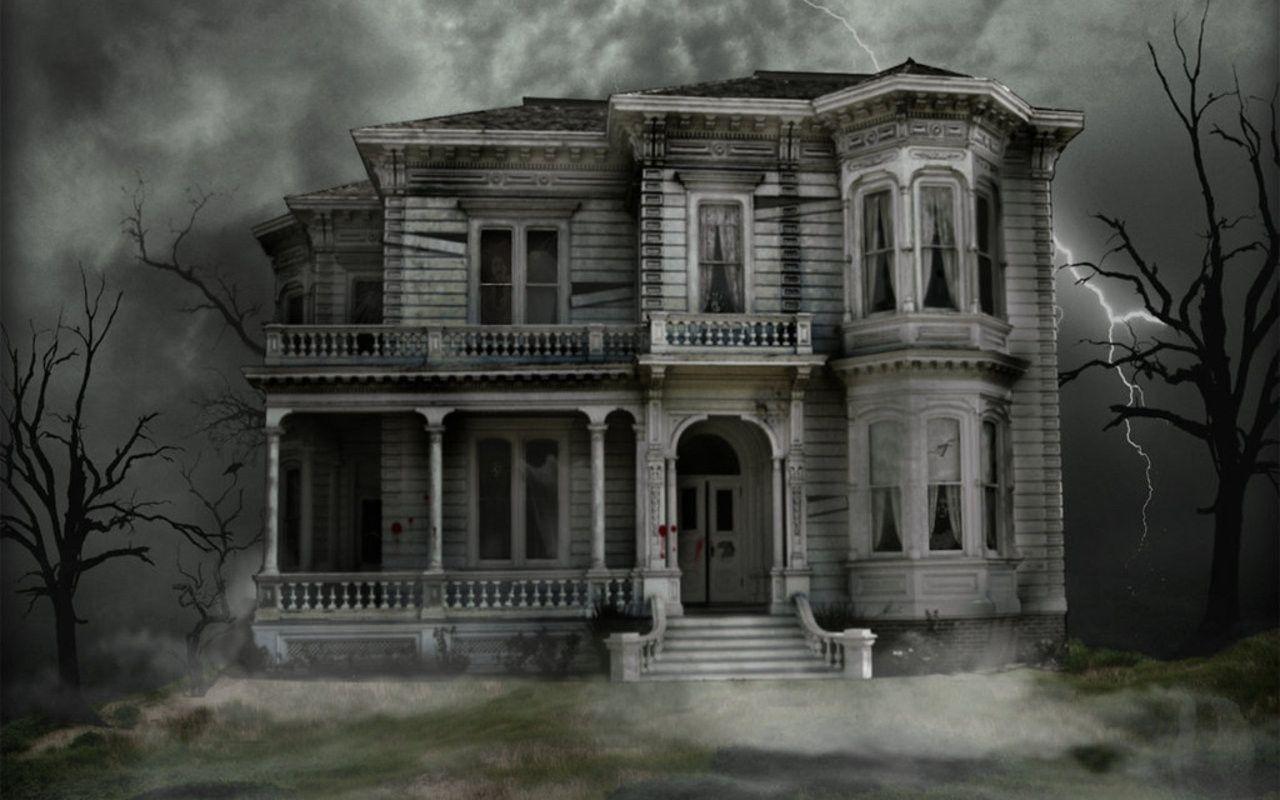 image For > Scary House Background