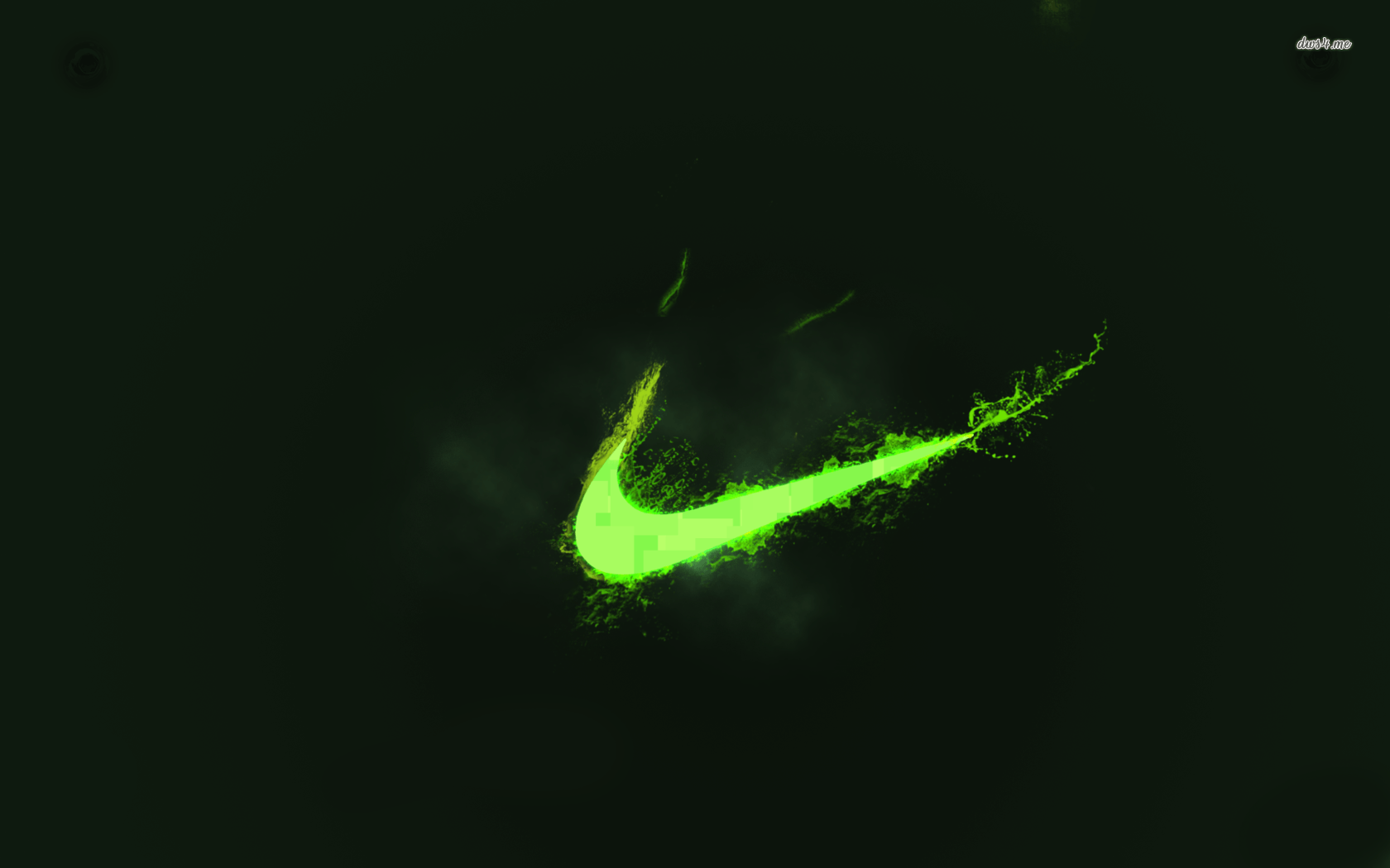Neon green Nike logo wallpaper Art wallpaper - #
