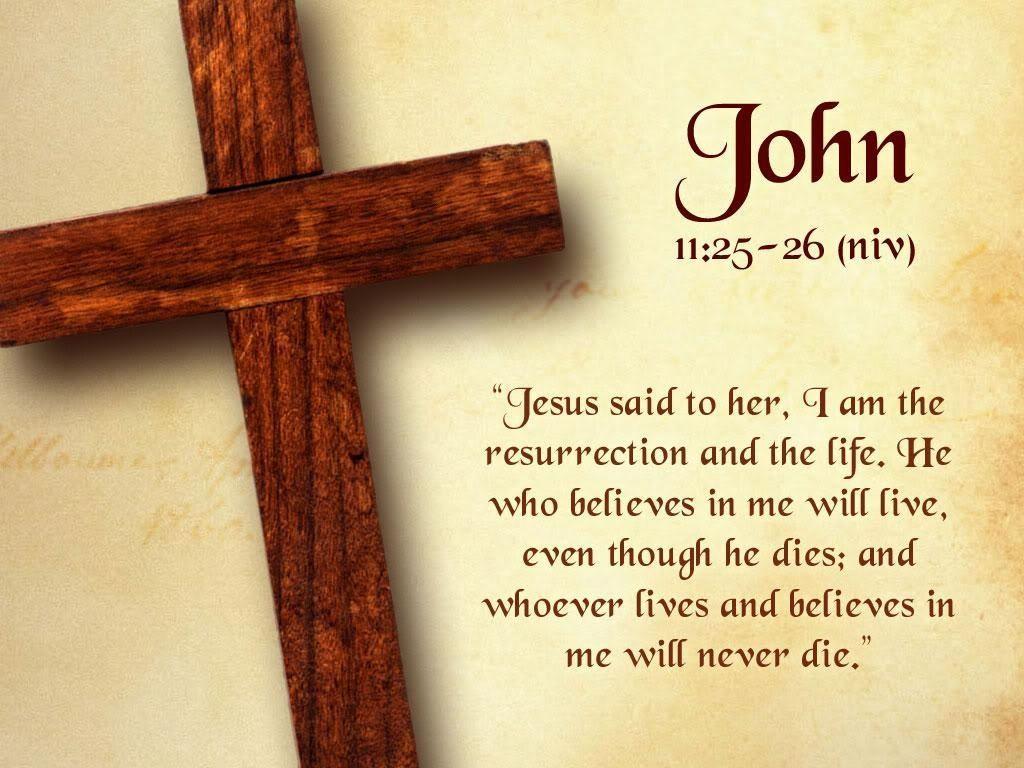 Bible Verse: John 11:25 26 Wallpaper