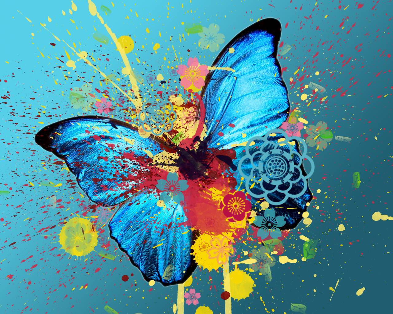 3D Abstract Butterfly Wallpaper Background Wallpaper