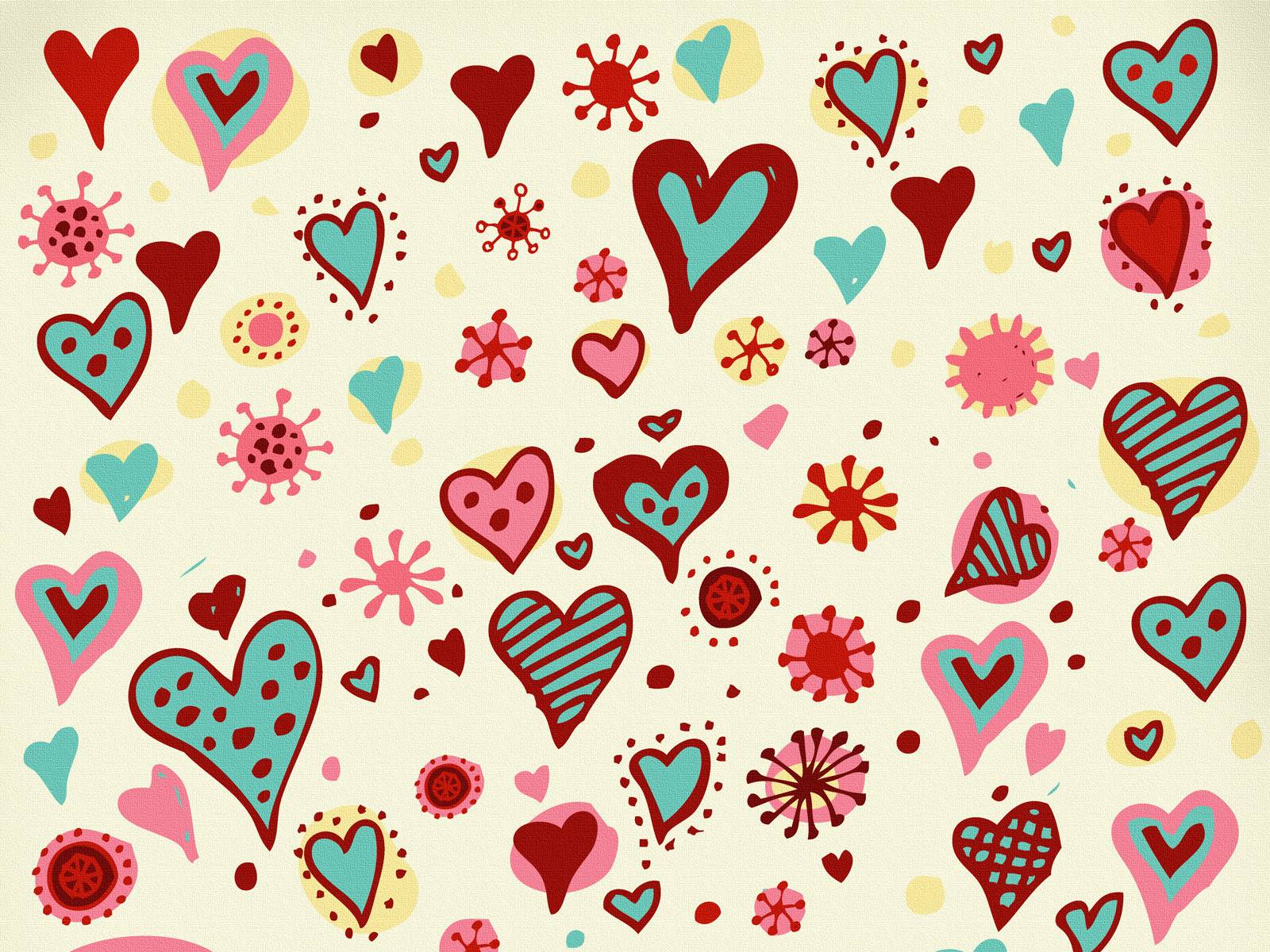 Colorful Hearts desktop wallpaper