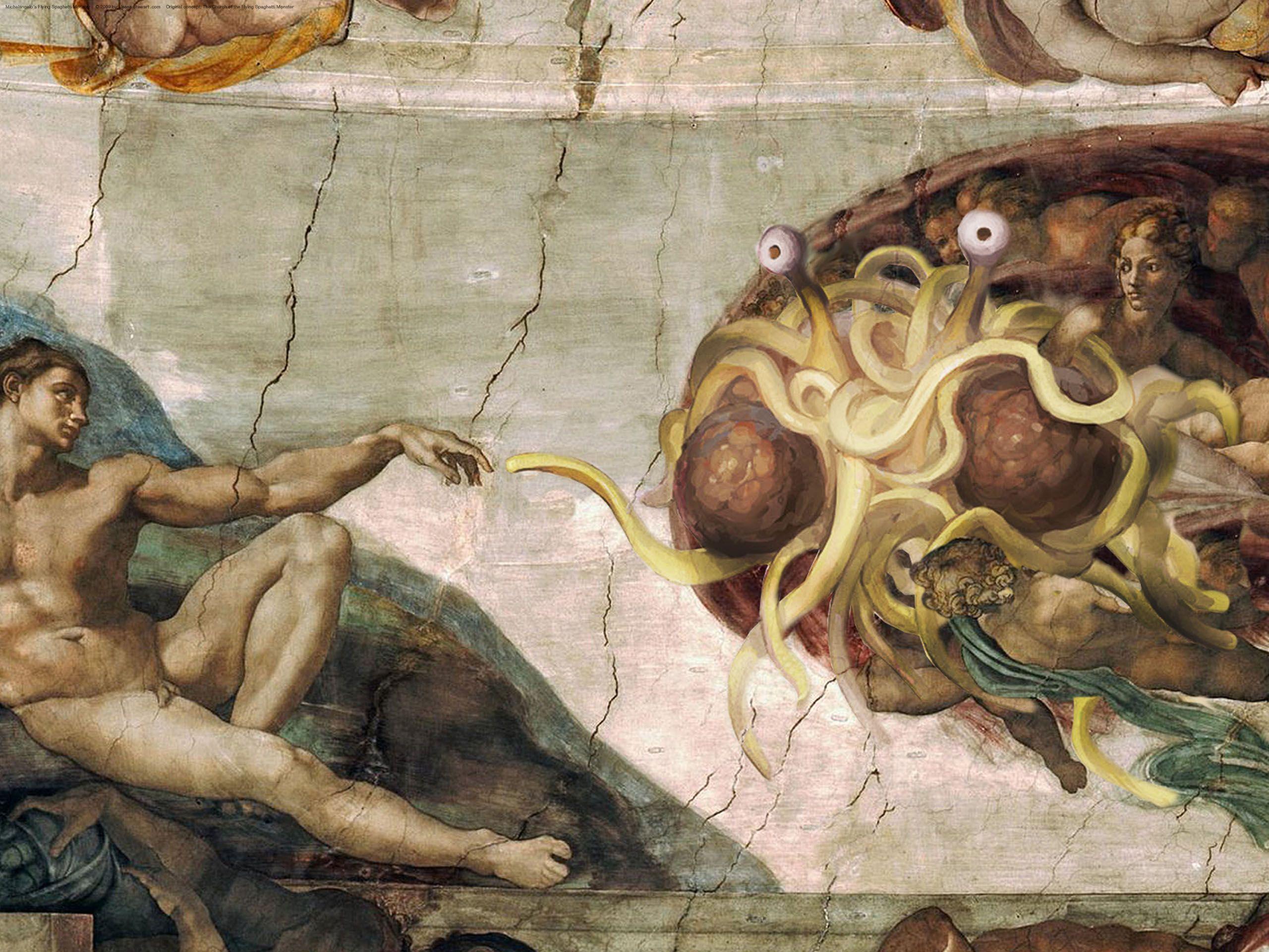 Flying Spaghetti Monster wallpaper. Flying Spaghetti Monster