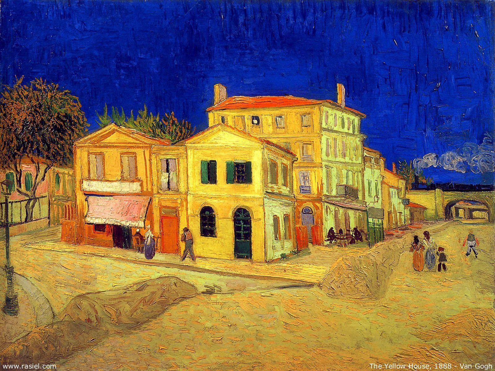 The Yellow House Vincent van Gogh Wallpaper