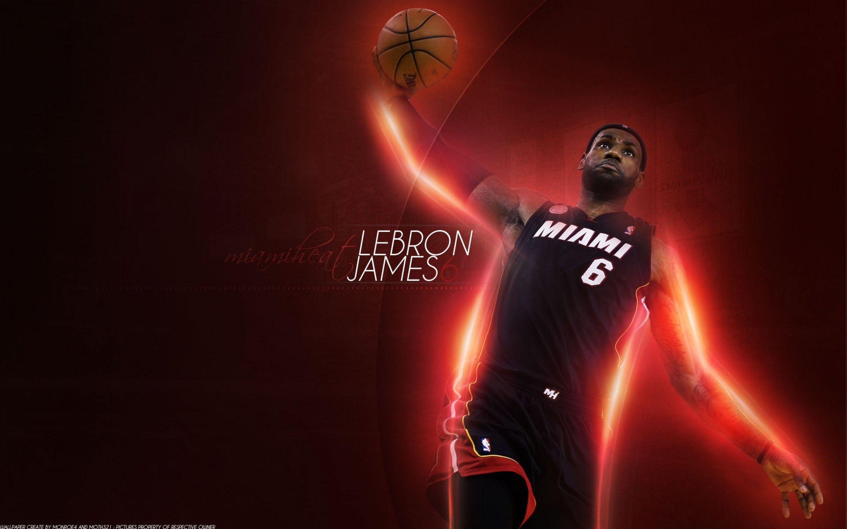 NBA LeBron James Miami Heat Dunk Wallpaper. TanukinoSippo