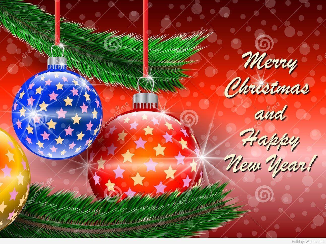 Merry Christmas Happy New Year 2015 HD Wallpaper