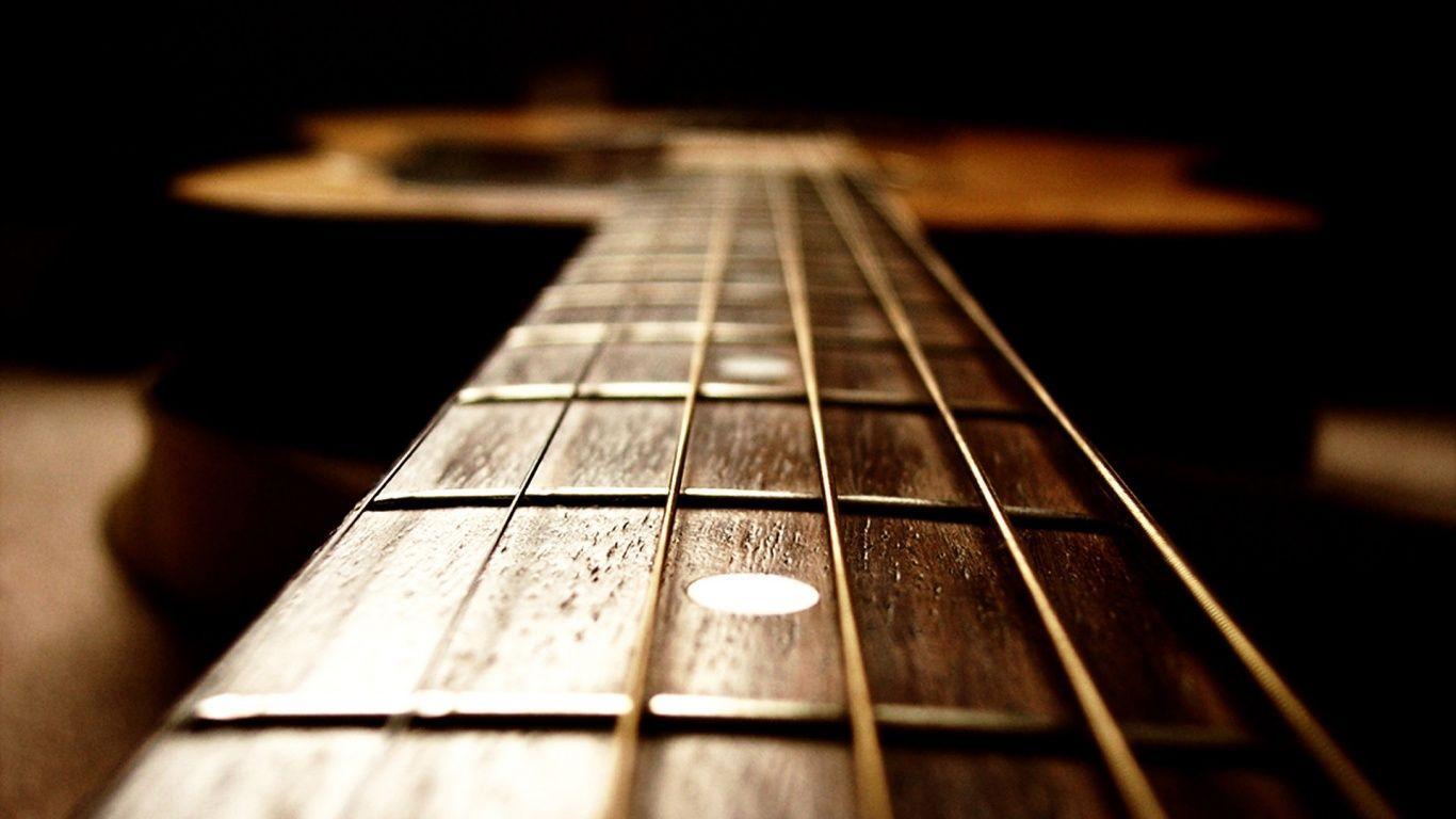 Closeup Acoustic Guitar HD Wallpaper