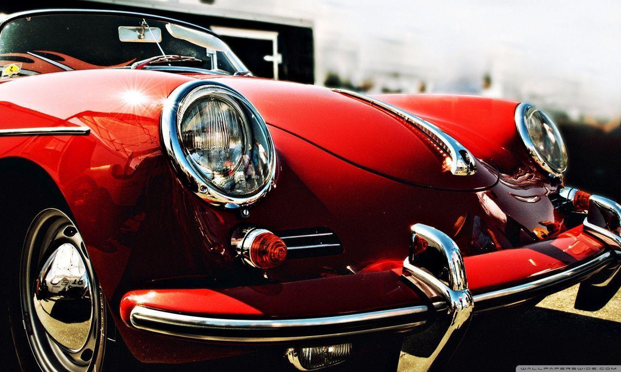 Red Old Porsche HD Widescreen Classic Car Wallpaper. HD