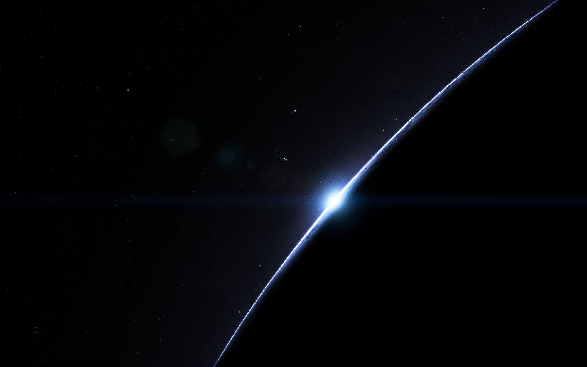 Space Simple Dark Planet Earth Wallpaper