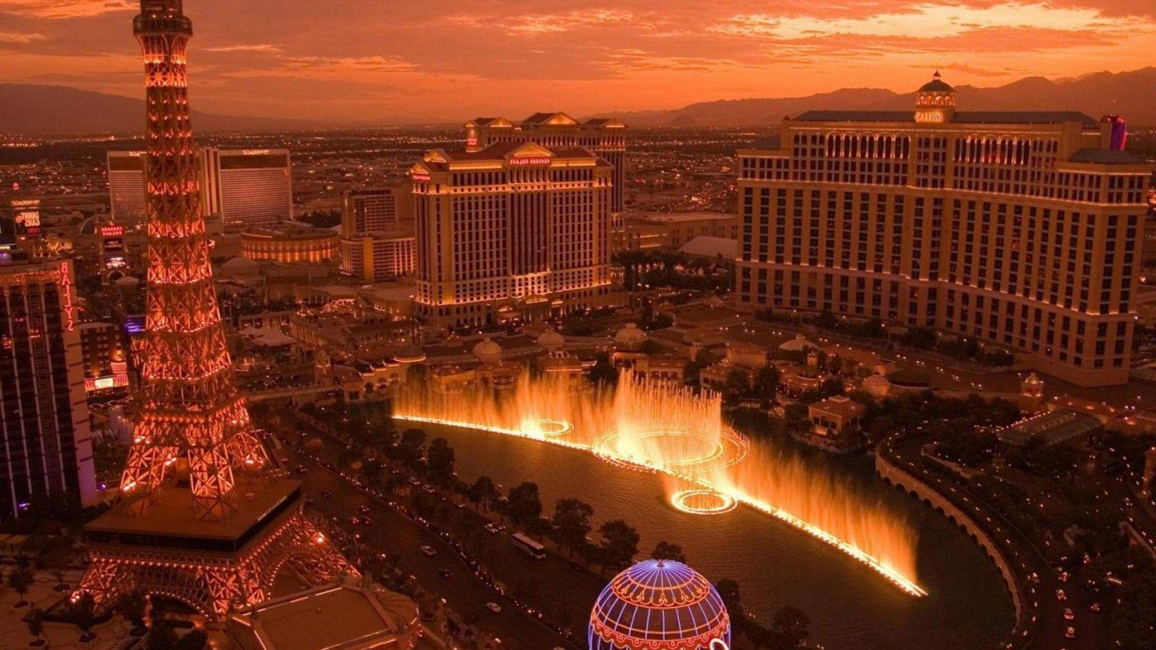 Las Vegas City Sunset HD Wallpaper of City