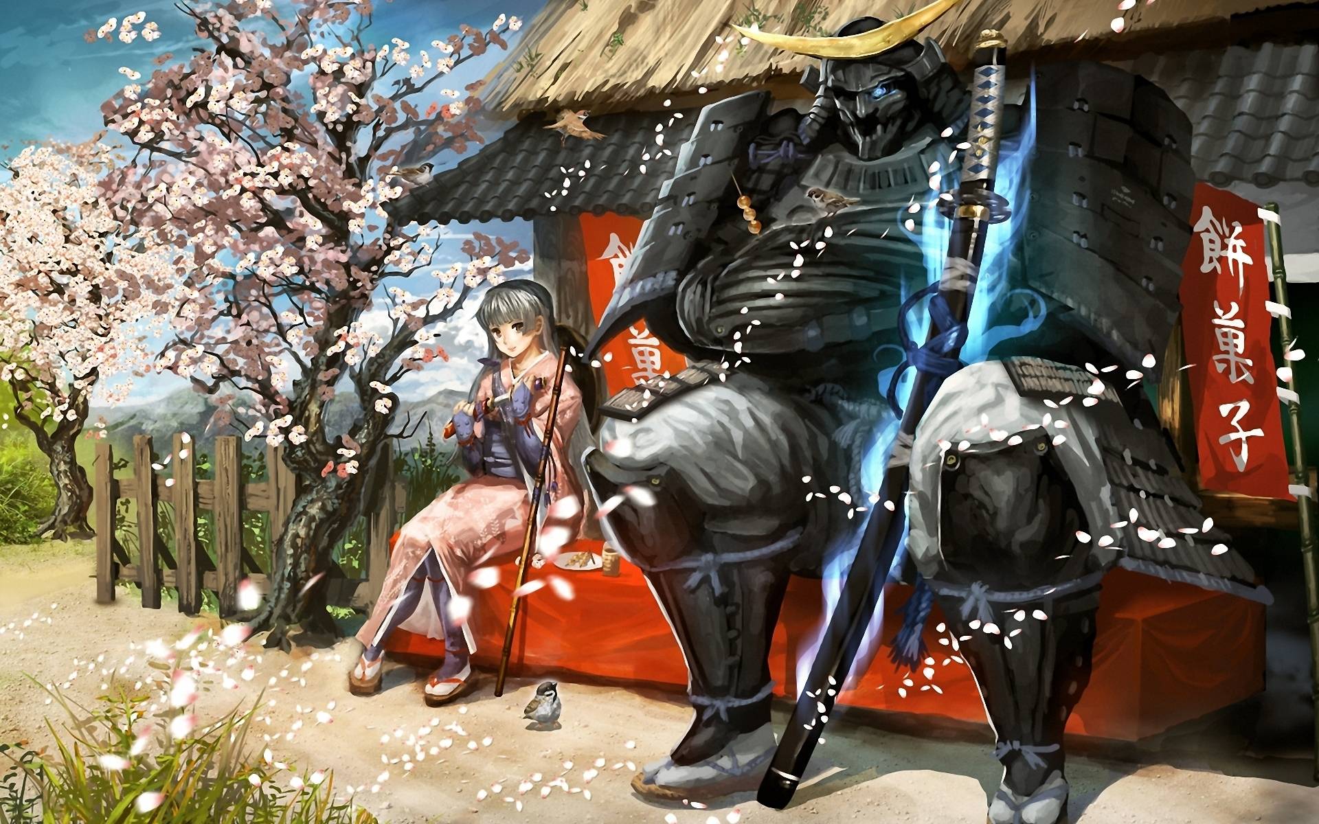 Anime Samurai Wallpaper HD Wallpaper