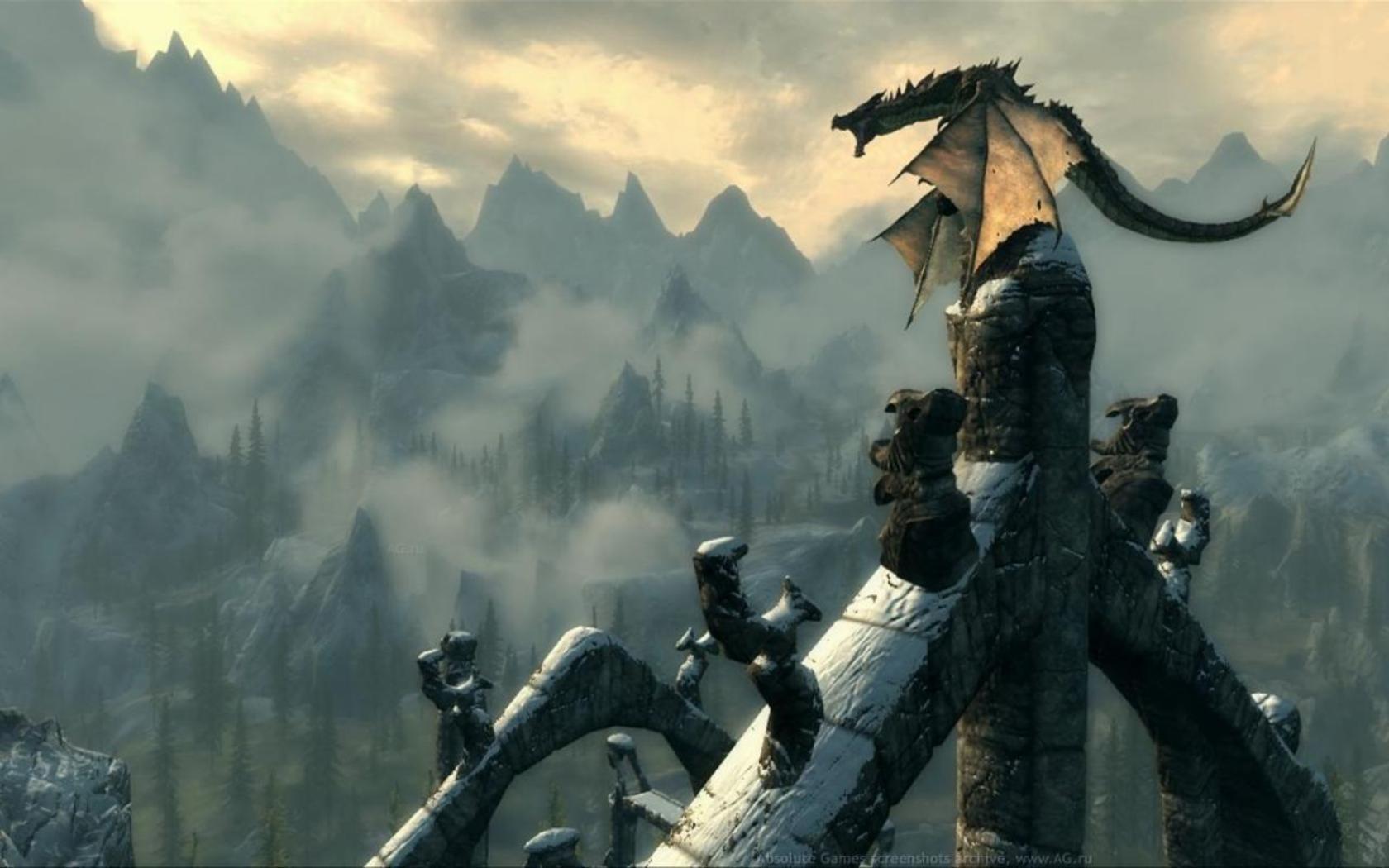 The Image Of Dragons The Elder Scrolls V Skyrim X HD 1600x1200px