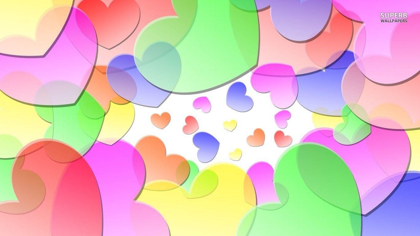 Colorful hearts wallpaper wallpaper - #