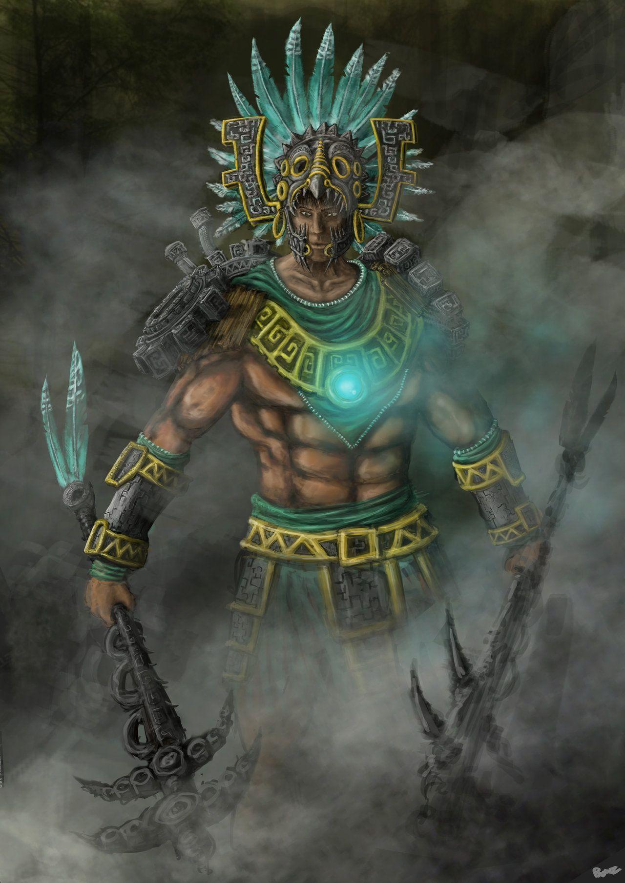 Wallpaper For > Aztec Warrior Wallpaper