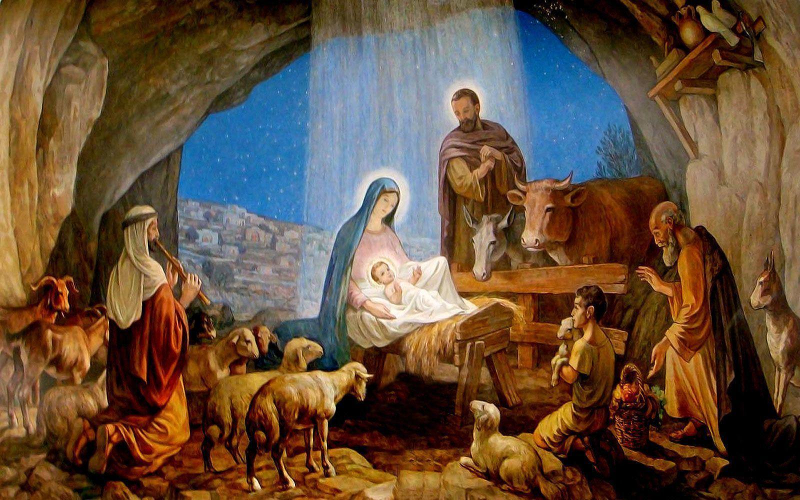 Xmas Stuff For > Christian Nativity Christmas Background