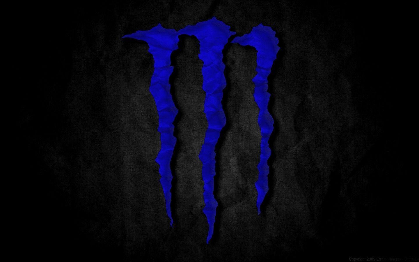Wallpaper For > Monster Energy Logo Wallpaper Blue