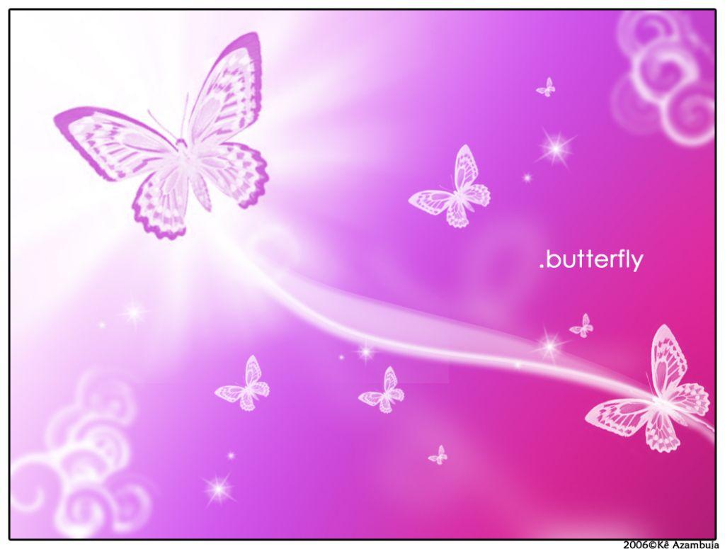 image For > Pink And Purple Butterfly Background