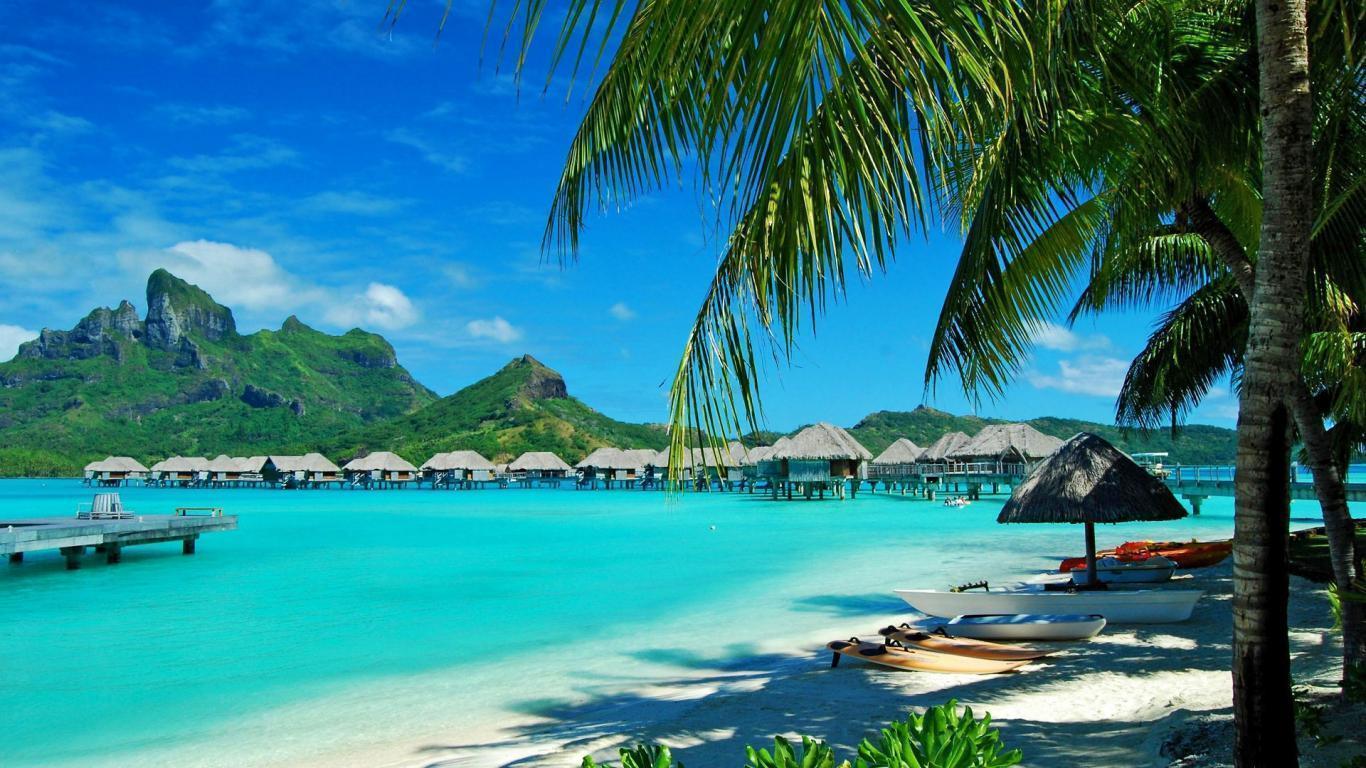 Hawaii Beach Bungalows HD Wallpaper