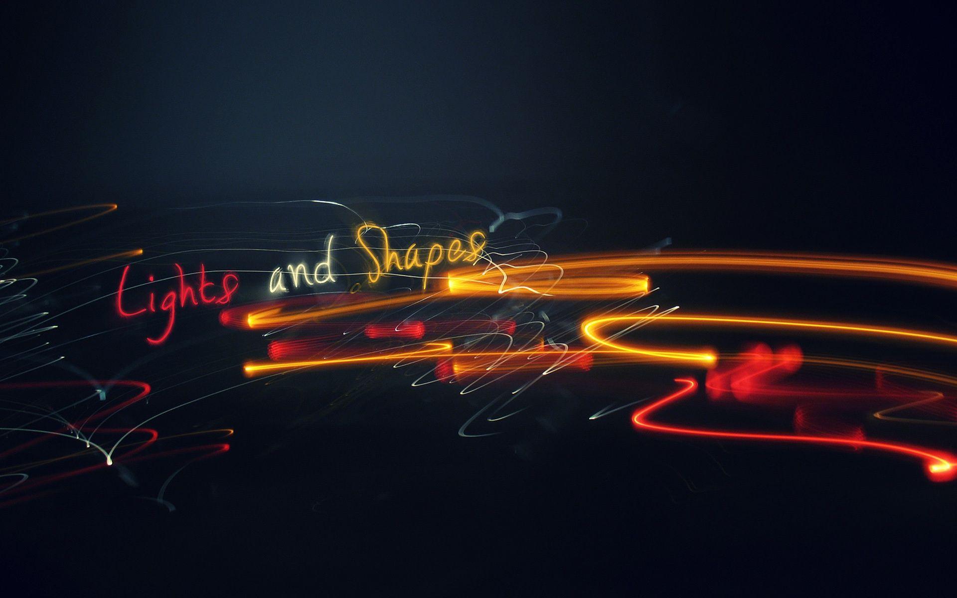 Lights and Shapes Light Painting Wallpaper and