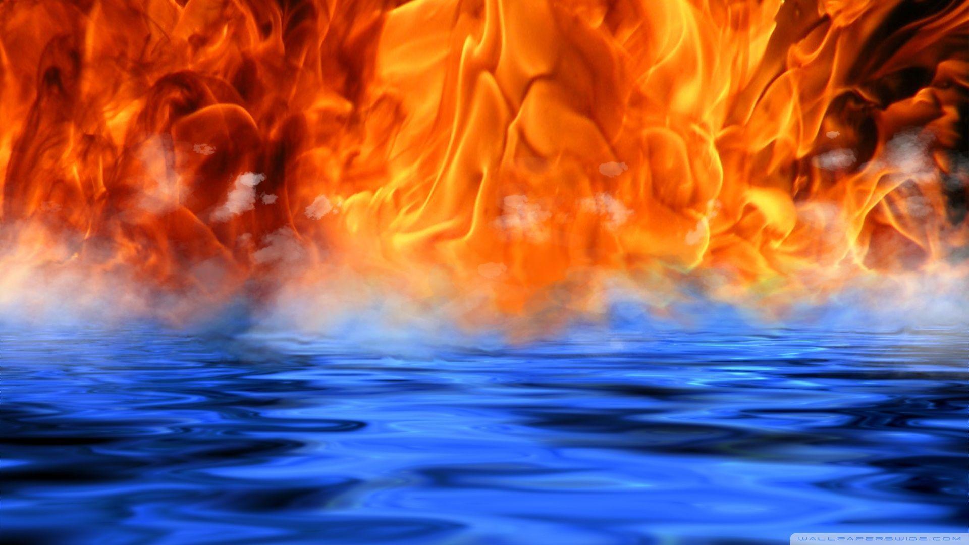 Fire And Water Wallpaper Background