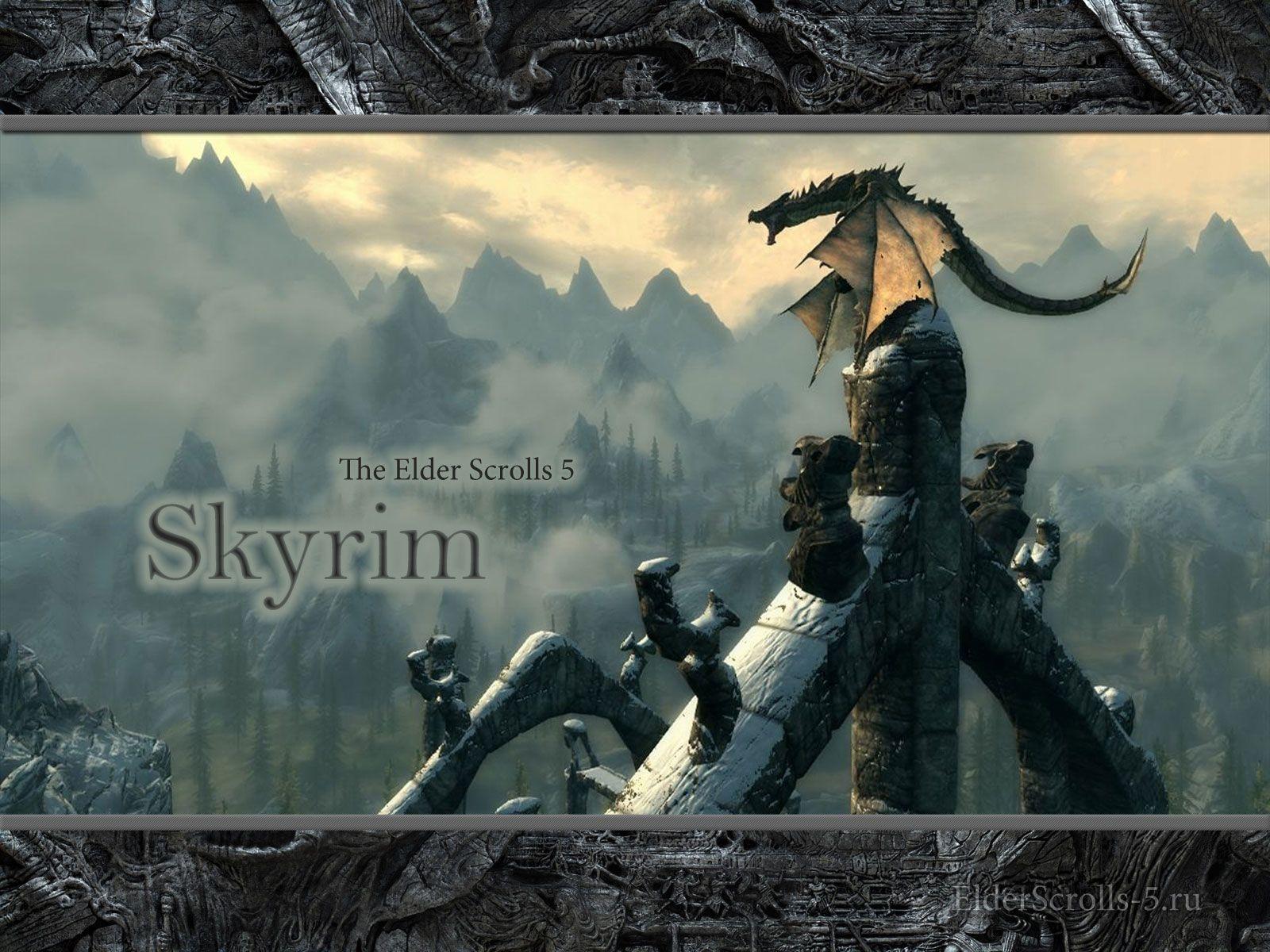 Free Wallpaper Elder Scrolls 5: Skyrim Dragon wallpaper