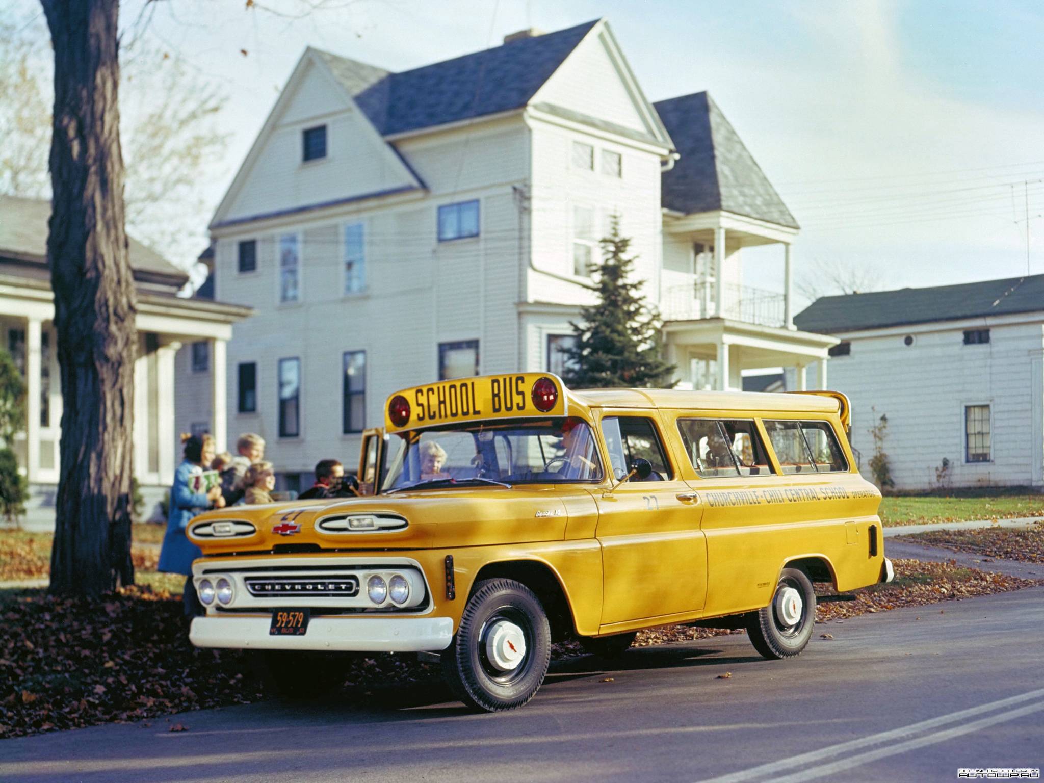 HD Chevrolet Suburban School Bus 1959 Wallpaper. Download Free