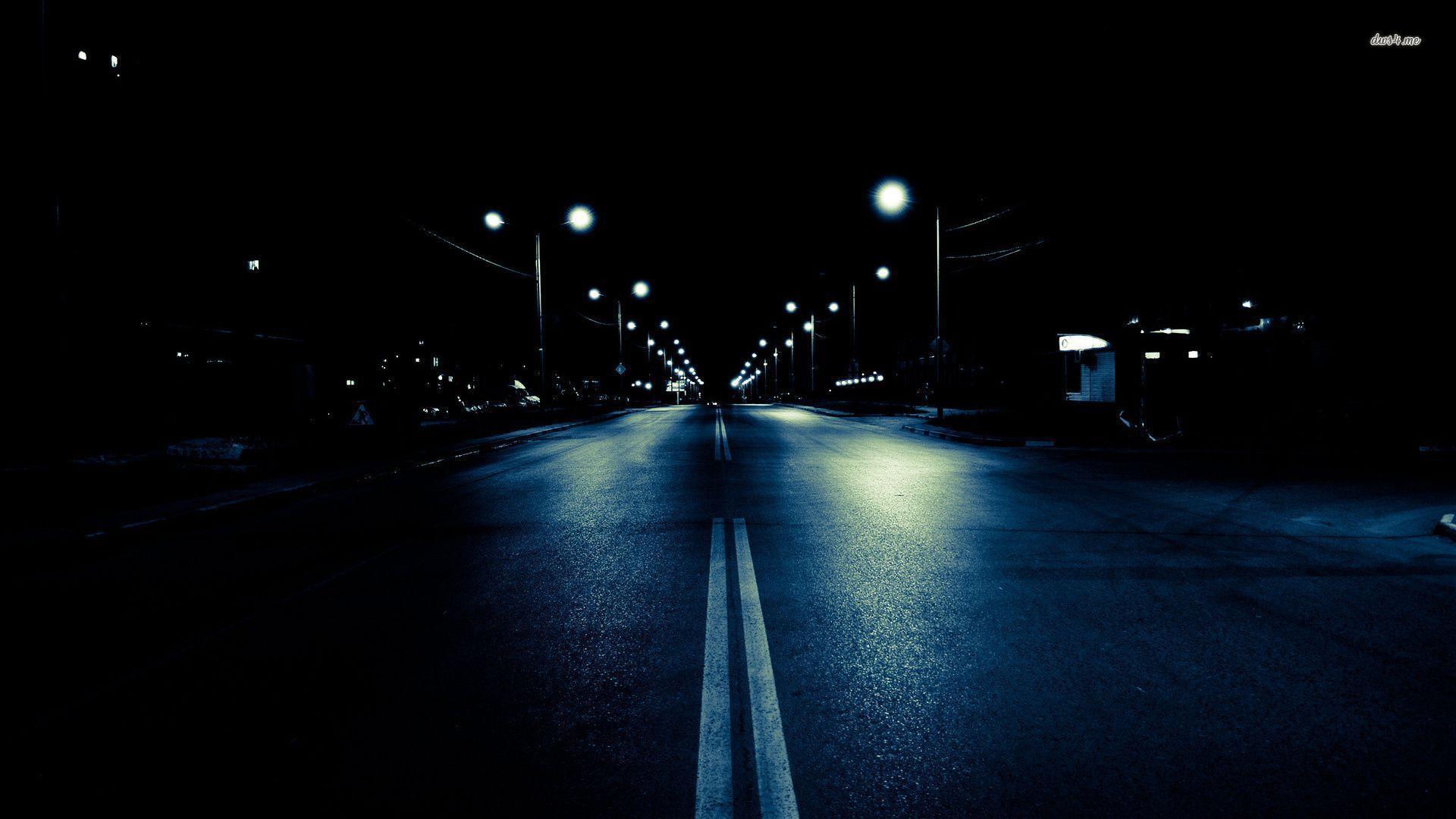 Dark City Street Background