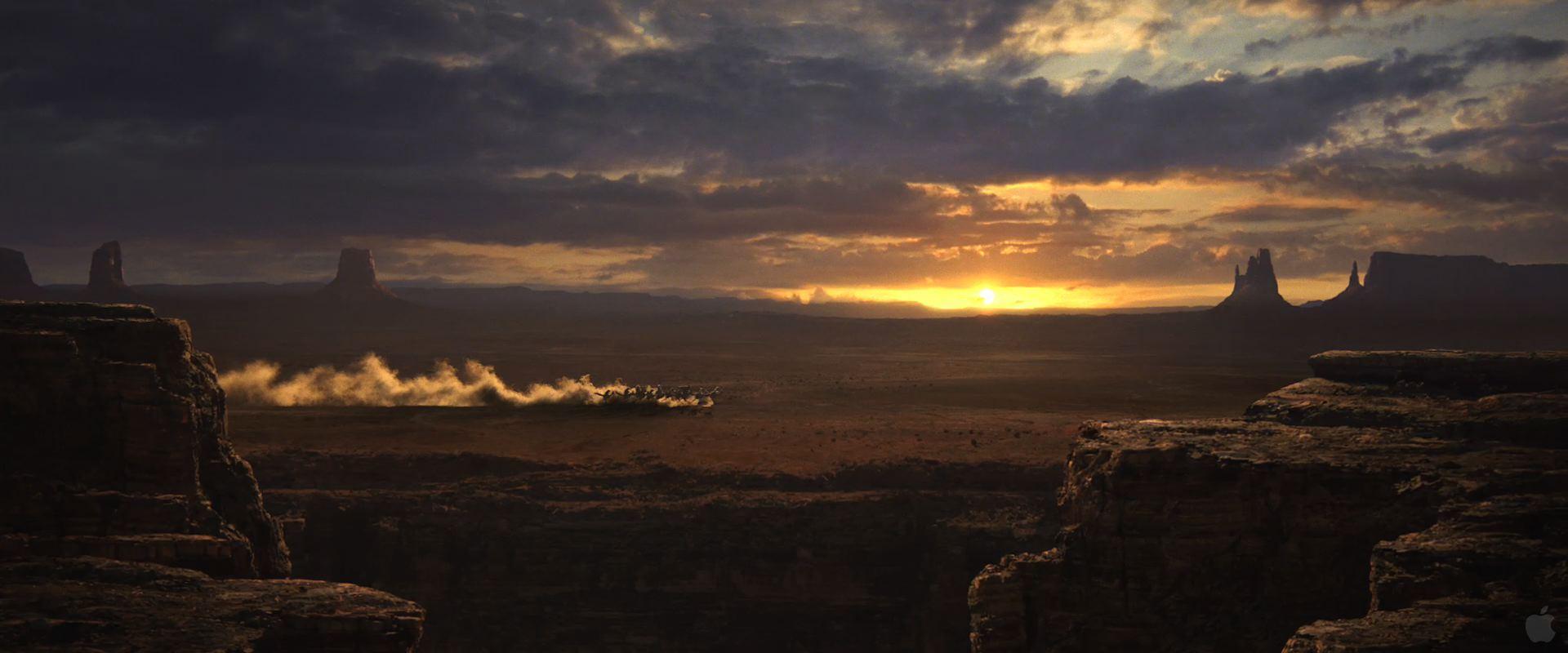Desert Sunset from Rango Desktop Wallpaper