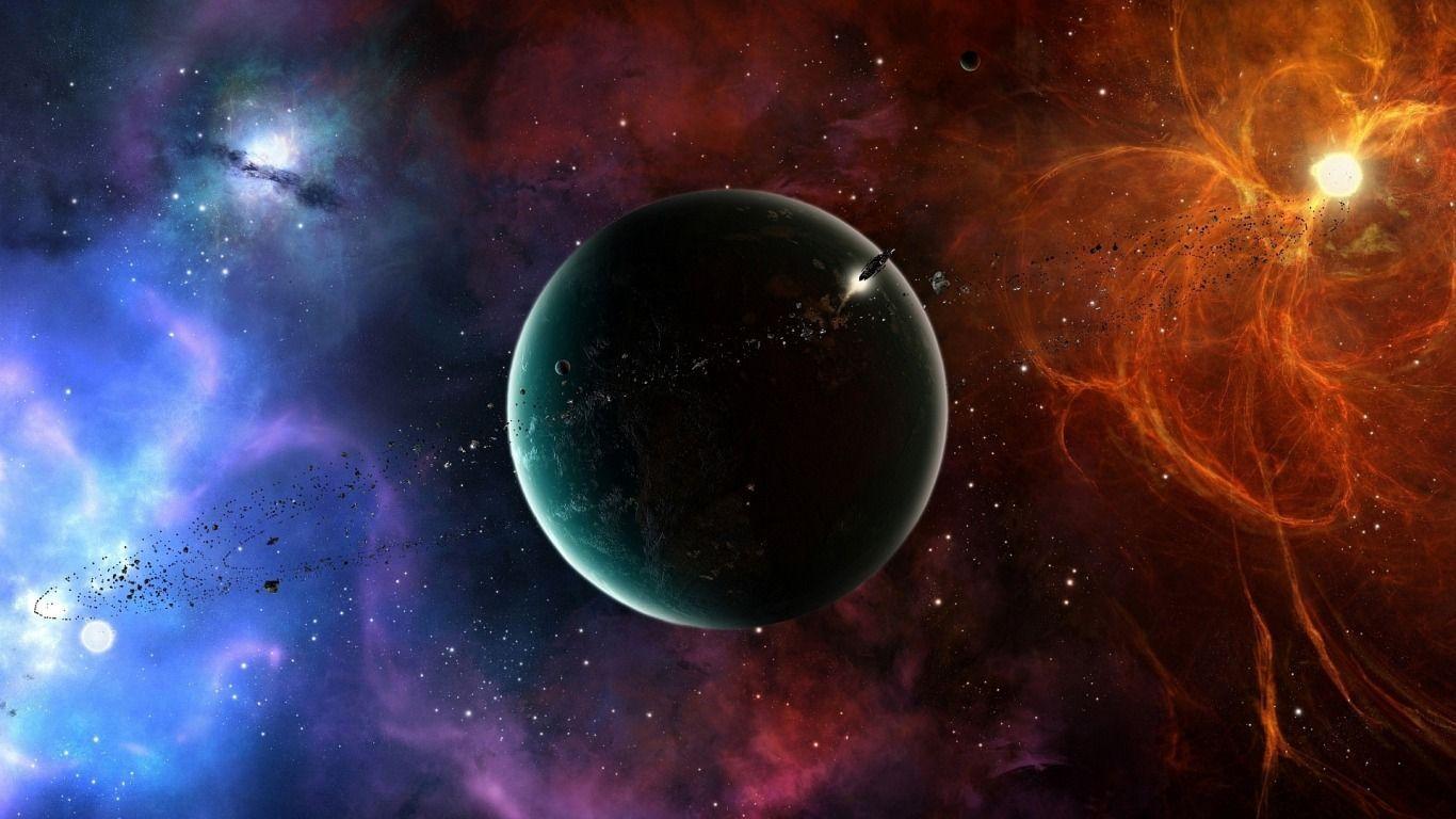 Download Outer Space Wallpaper 1366x768