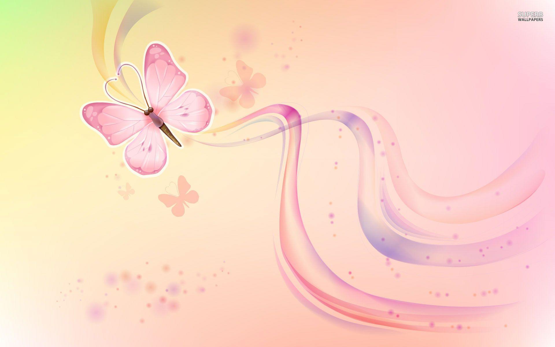 Pink Butterfly High Resolution Wallpaper