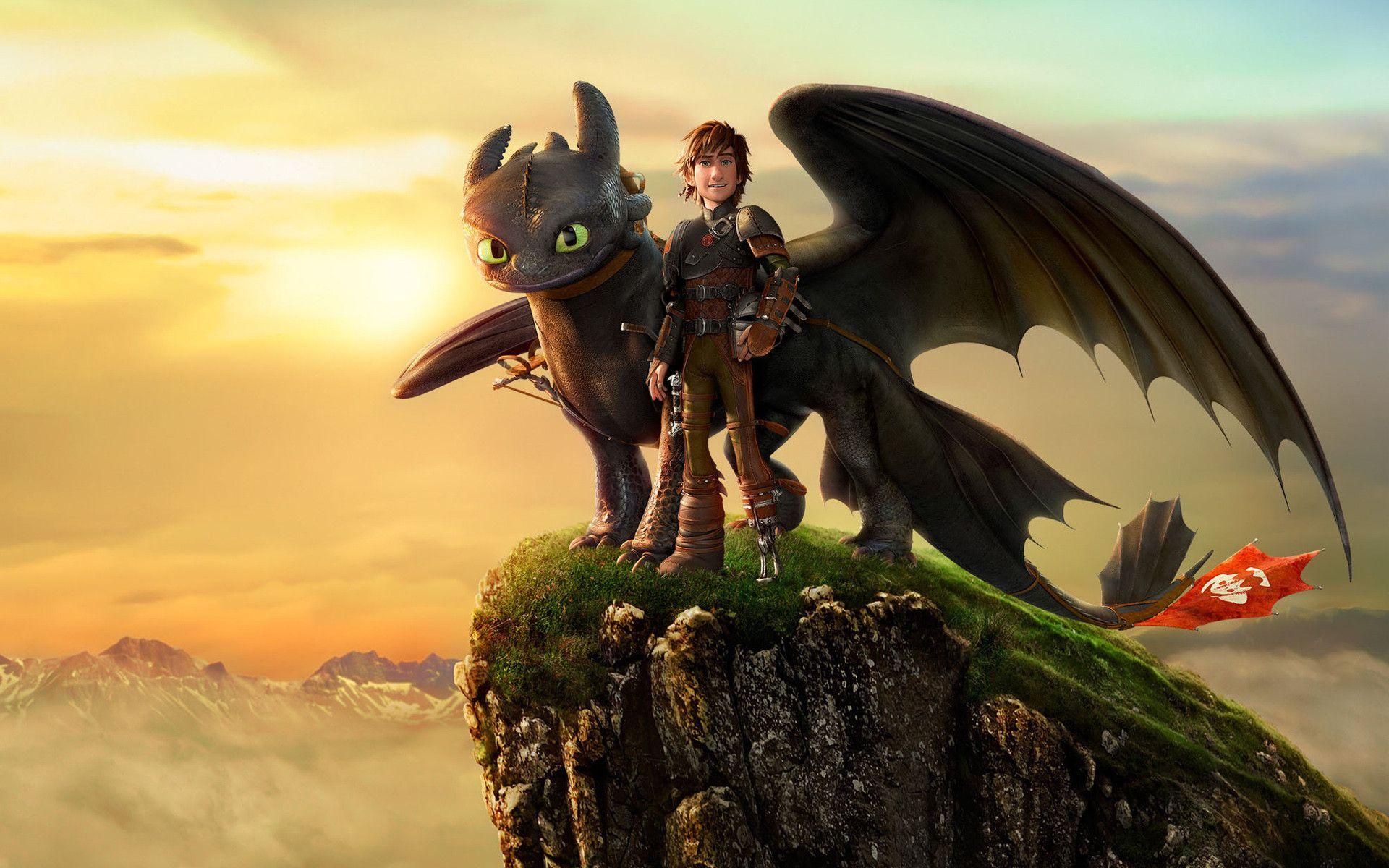 New Toothless and Hipcup in How To Train Your Dragon 2 Wallpaper