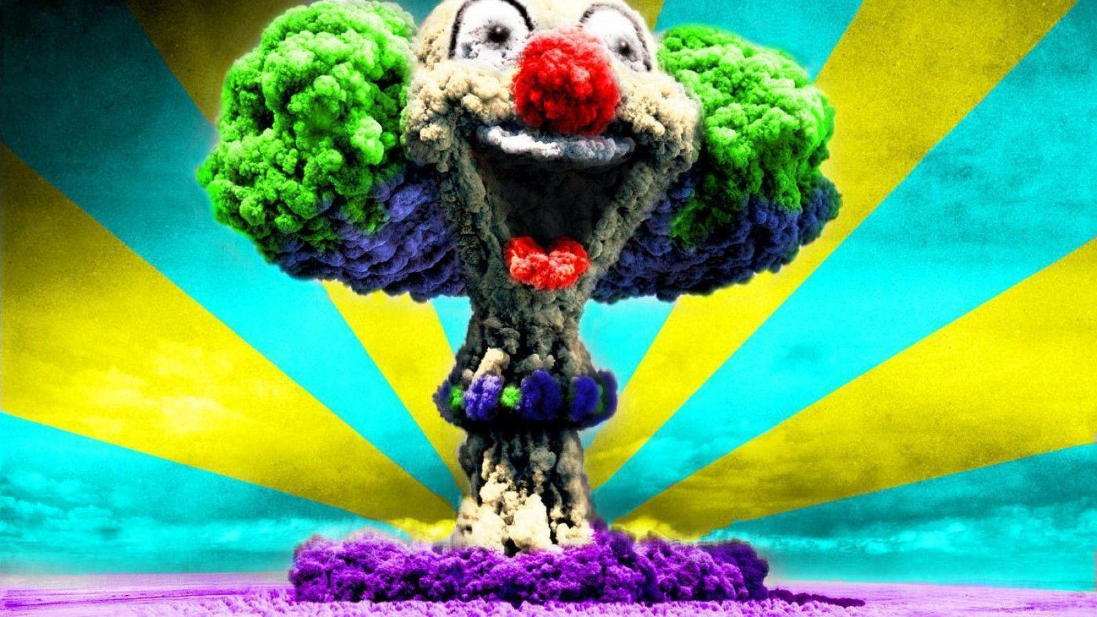 Funny Clown Atom Bomb Wallpaper