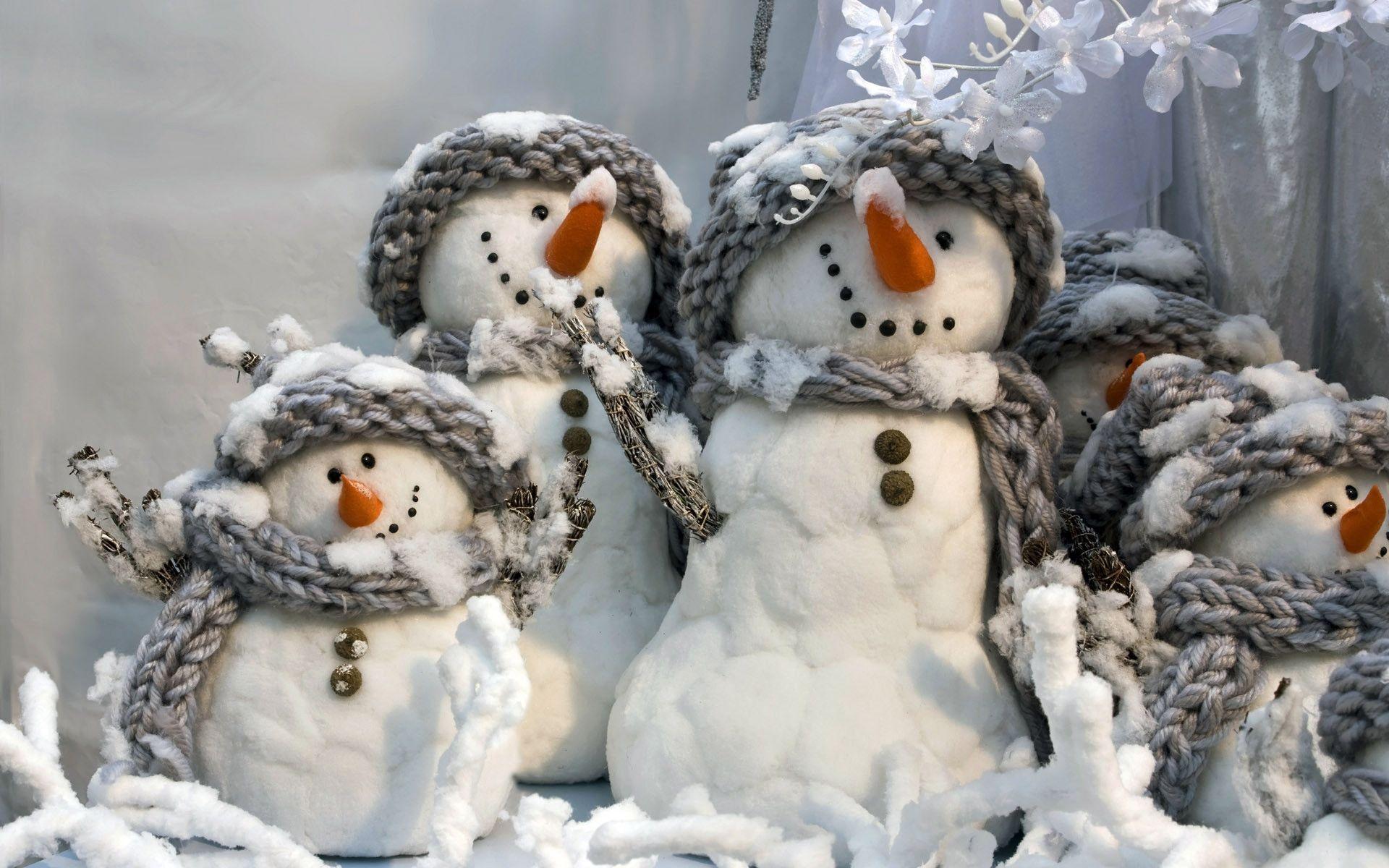 Snowman Desktop Background Christmas Holiday
