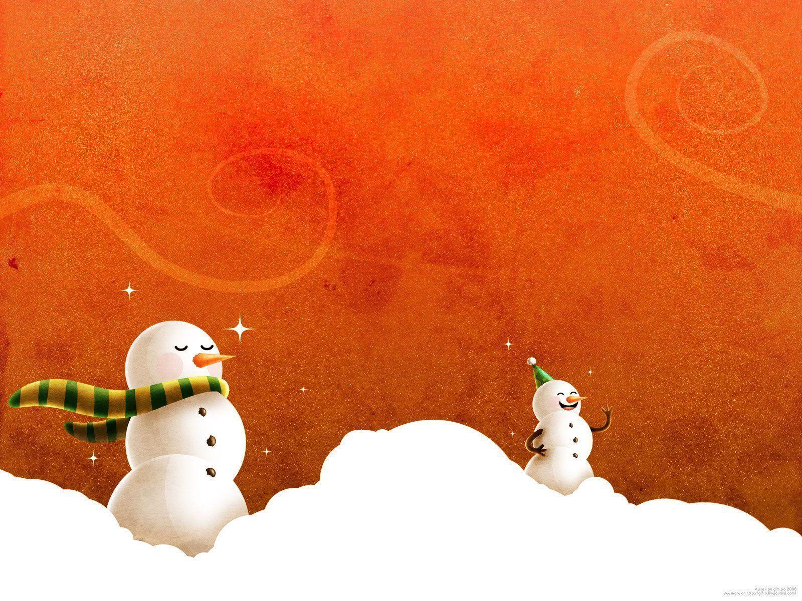 Download Christmas Snowman And Powerpoint Background Wallpaper