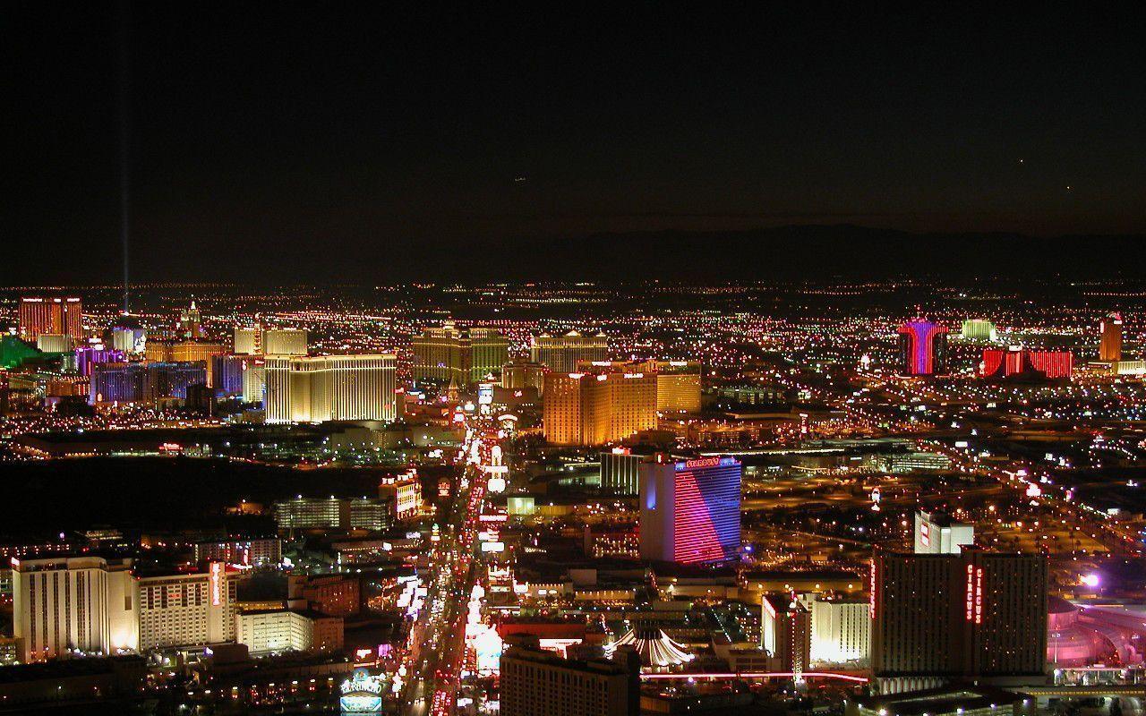 widescreen wallpaper Las Vegas at night / Wallpaper City 18041