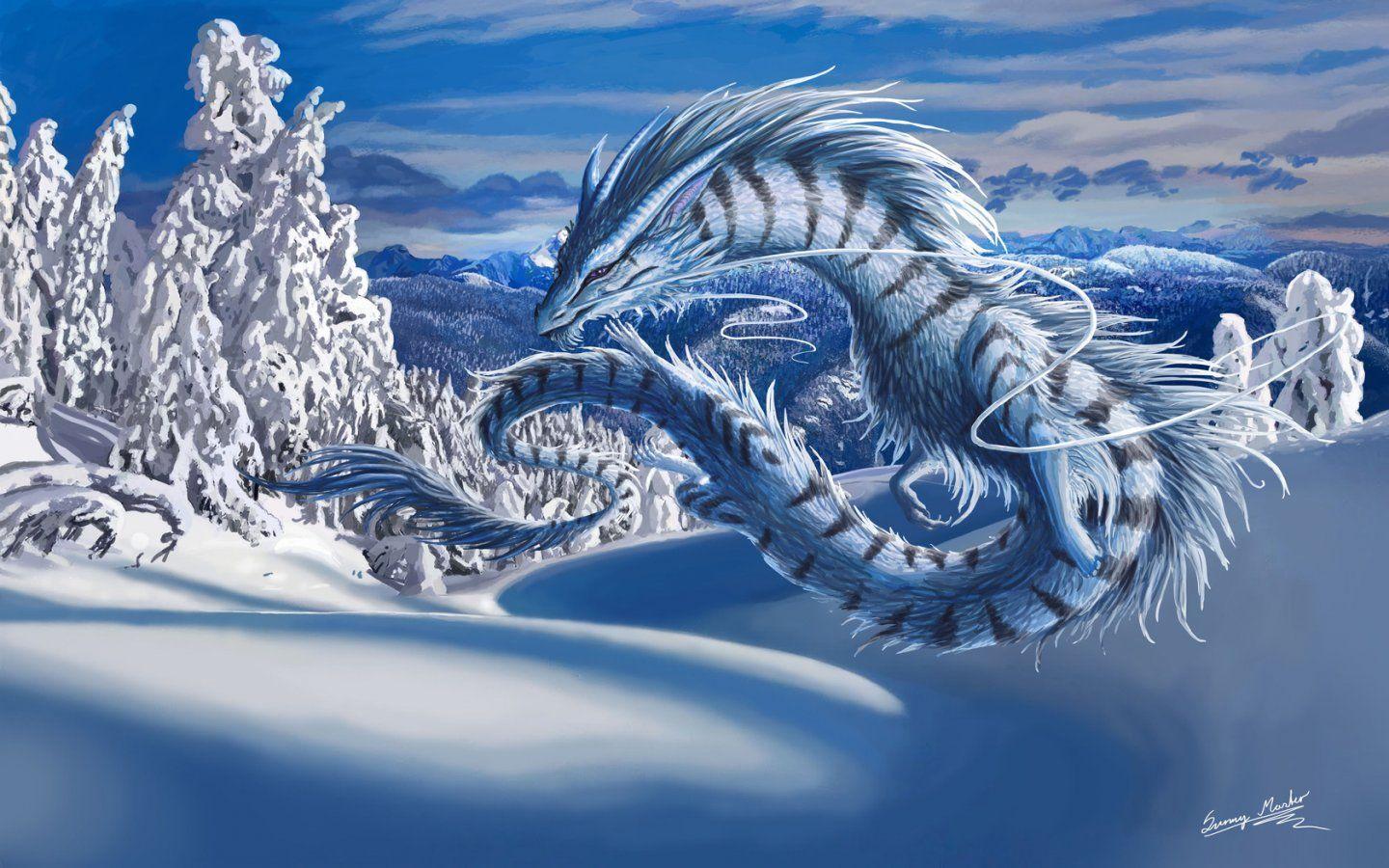 Ice Dragon Computer Wallpaper, Desktop Background 1440x900 Id