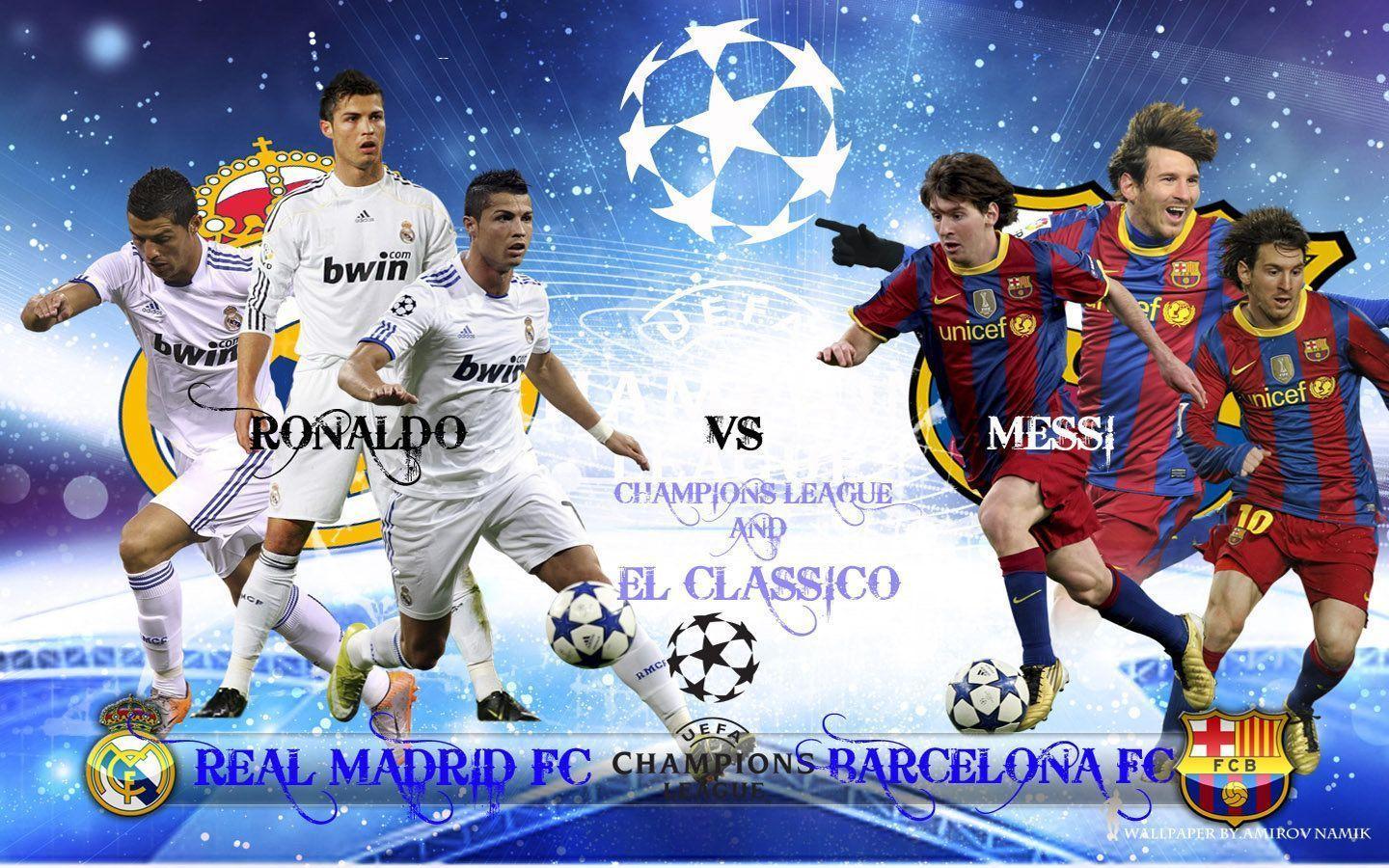 Real Madrid vs Barcelona Ronaldo Messi 1440×900 Definition