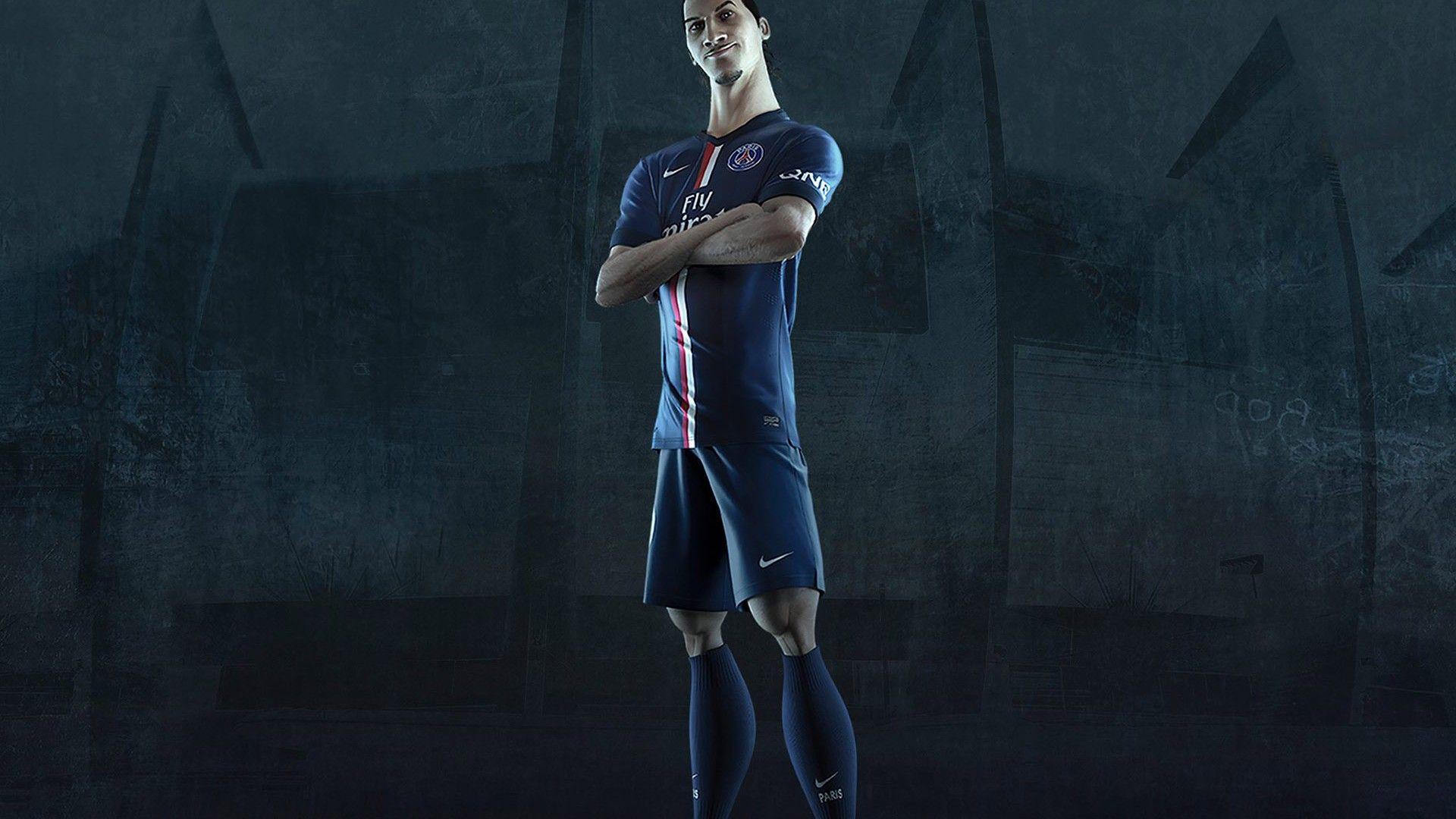 Zlatan Ibrahimovic PSG Jersey 2014 2015 Home Kit Wallpaper Wide Or