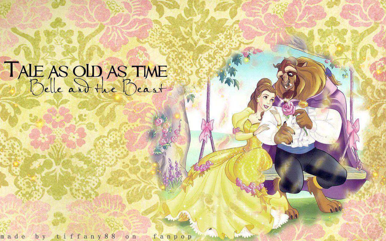 Belle and the Beast Princess Wallpaper
