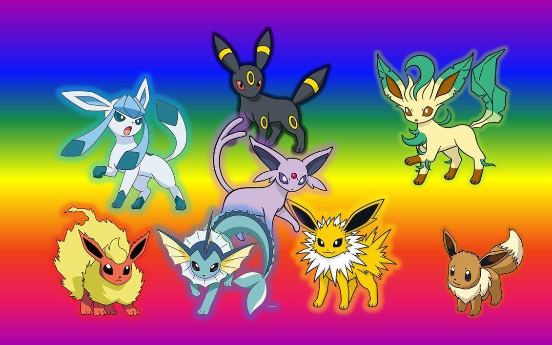 Eevee Pokemon Evolutions Wallpaper