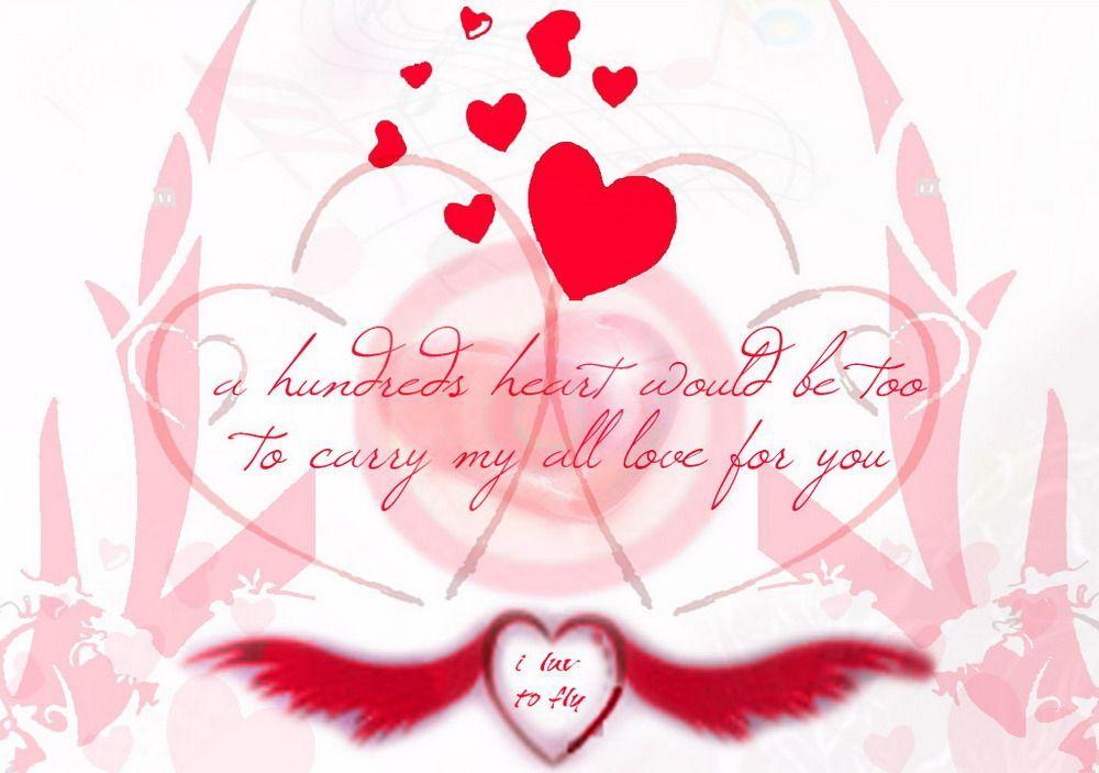 Cute Red and Pink Hearts Background Romantic Love Quotes