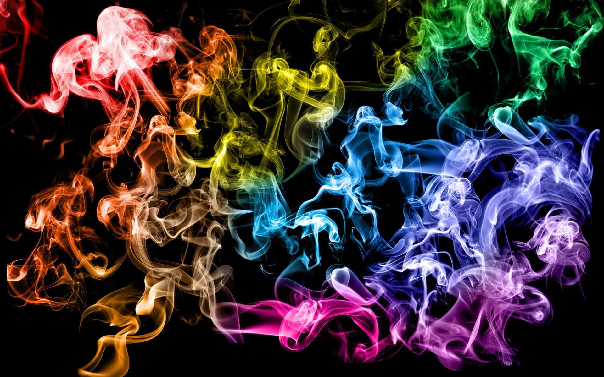 Wallpaper For > Cool Colorful Smoke Background