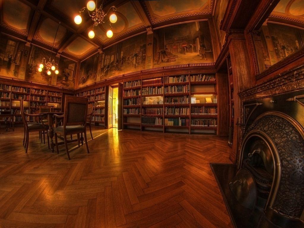 image For > Old Library Wallpaper