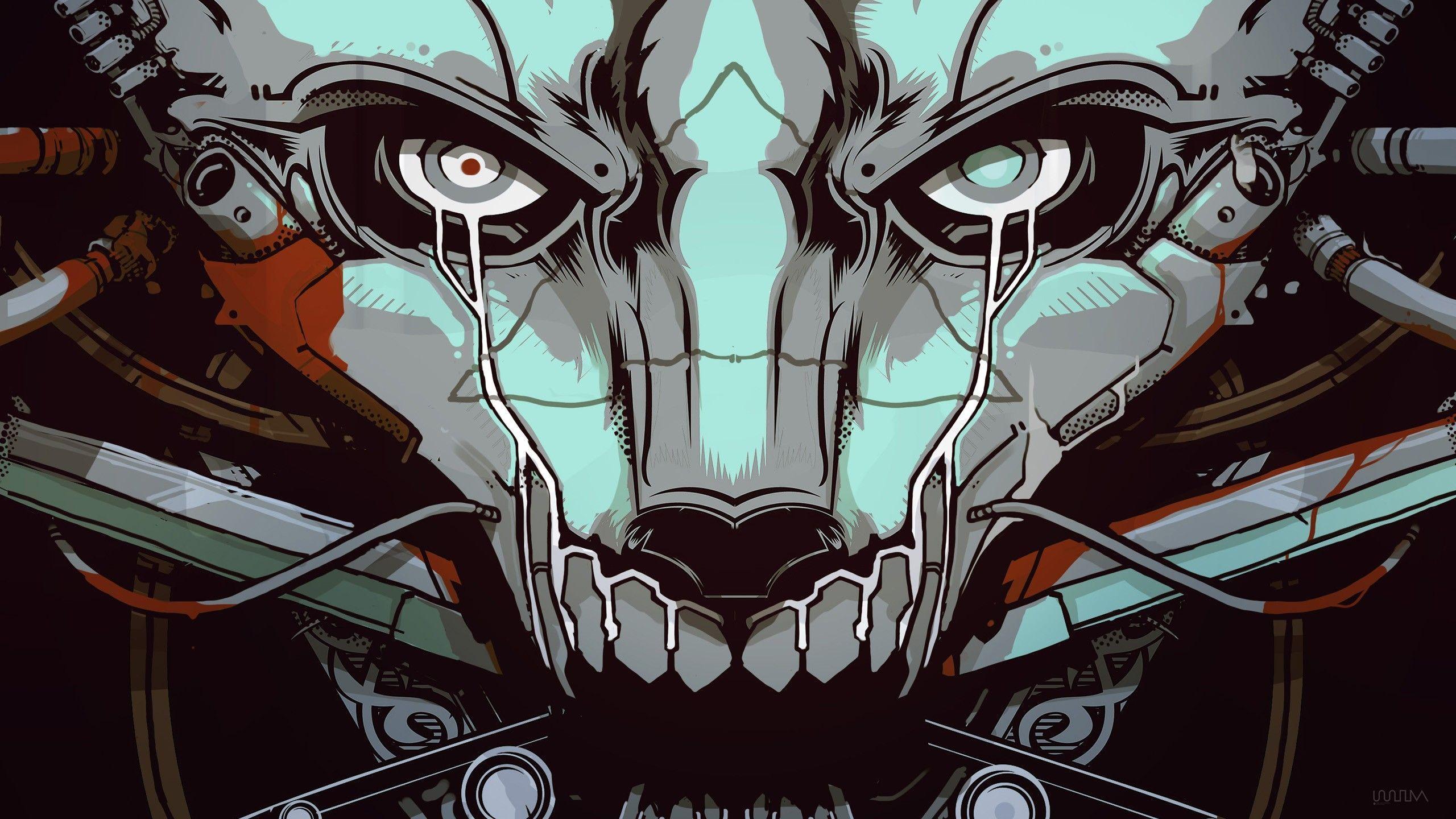 Piccit Cyberpunk Gasmask Art X HD Wallpaper