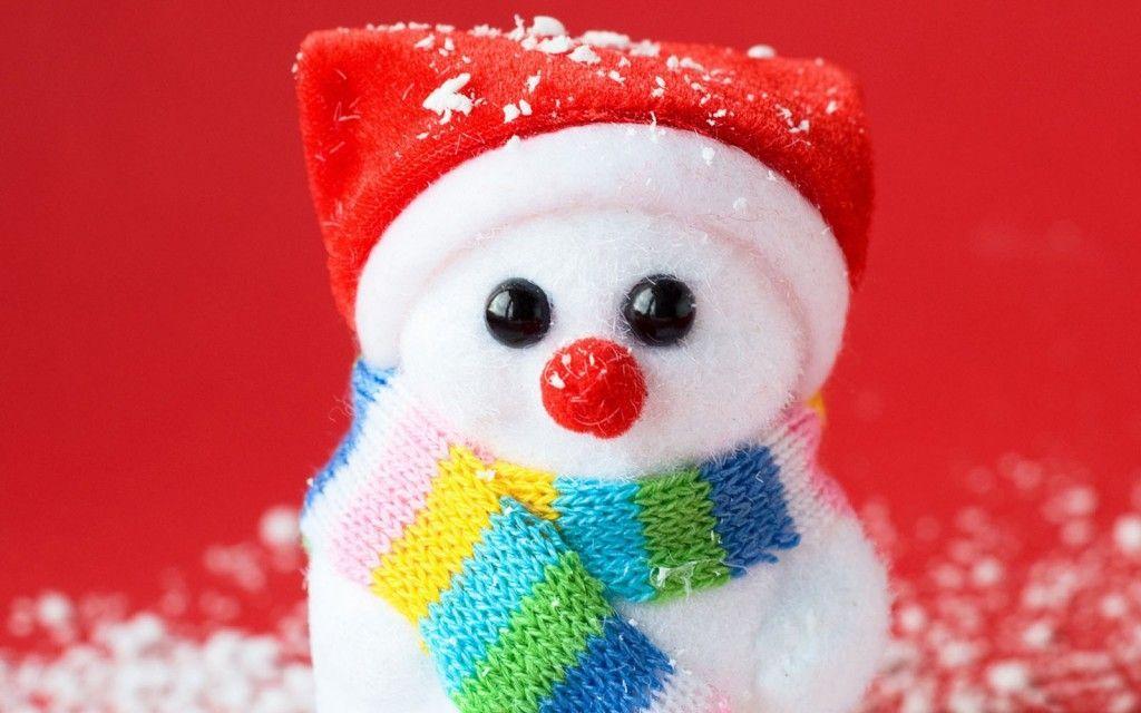 Colorful Cute Snowman Wallpaper HD Picture. HD