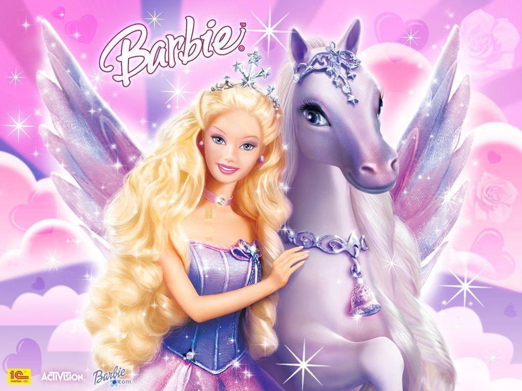 Cute Barbie Princess Barbie Magic Of The Pegasus Wallpaper