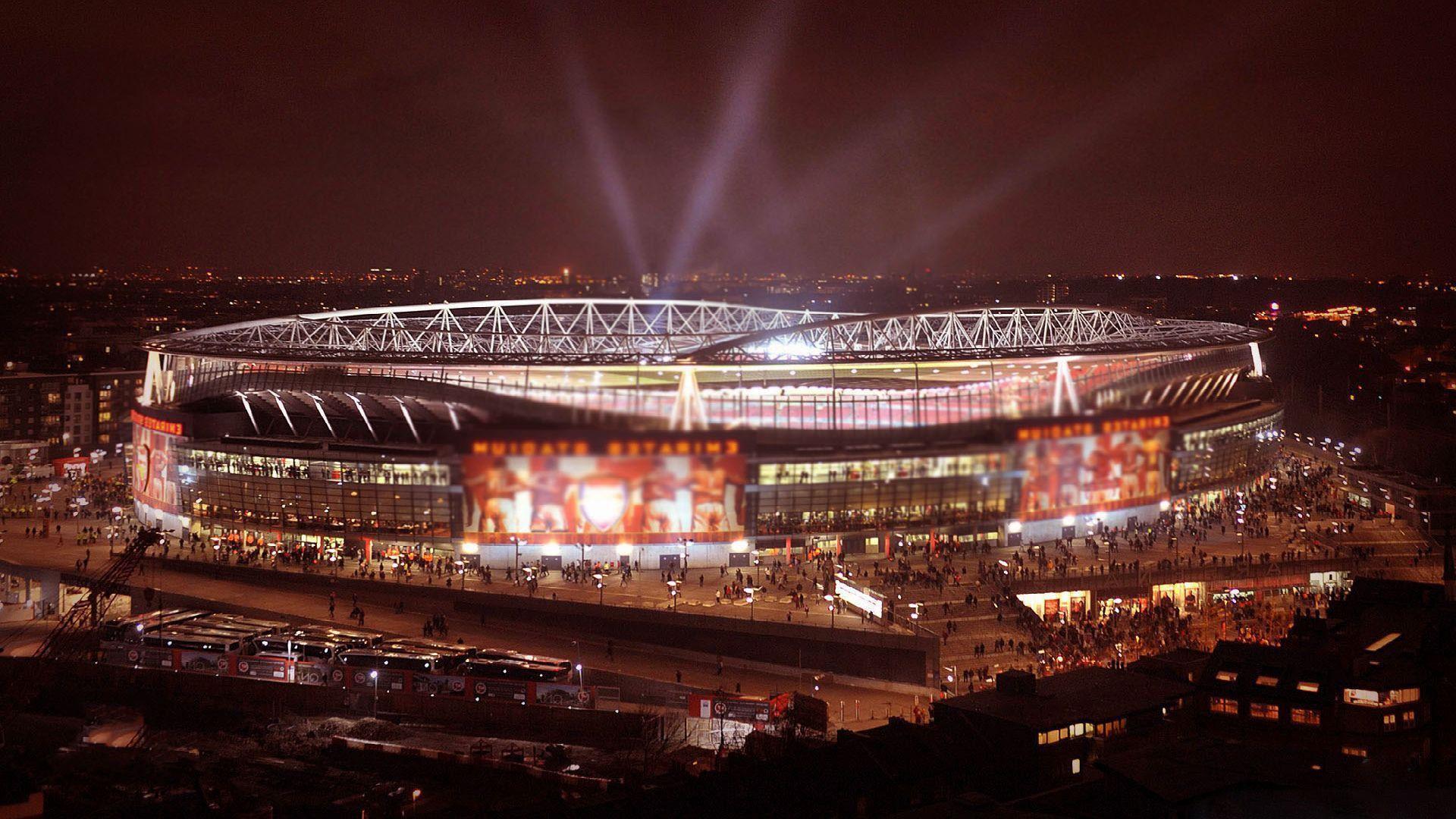 Emirates Stadium At Night London United Kingdom. High Definition