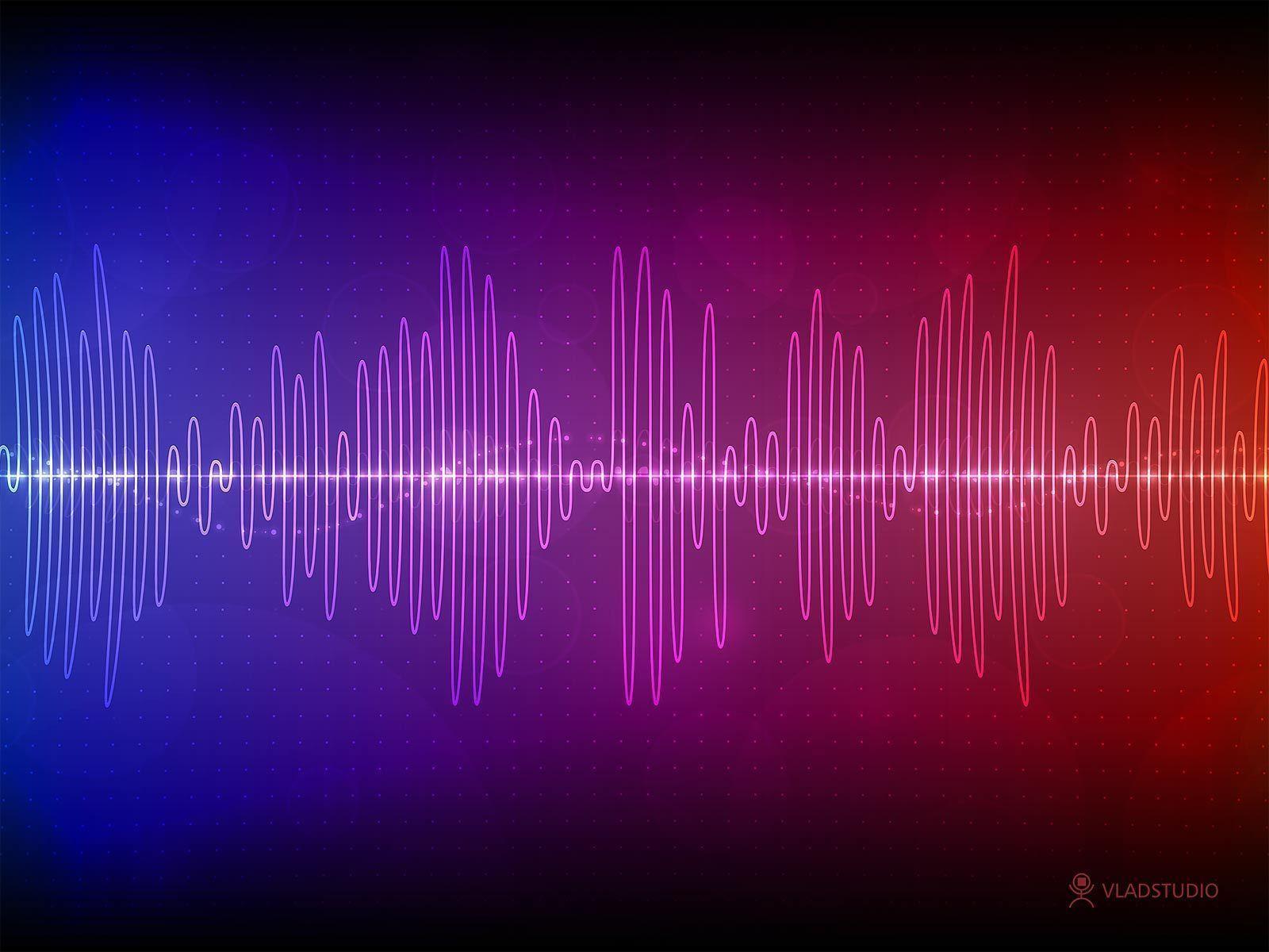 Wallpaper For > Blue Sound Waves Wallpaper