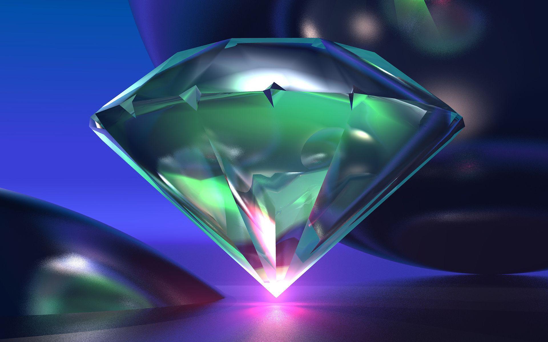 Wallpaper For > Green Diamond Wallpaper