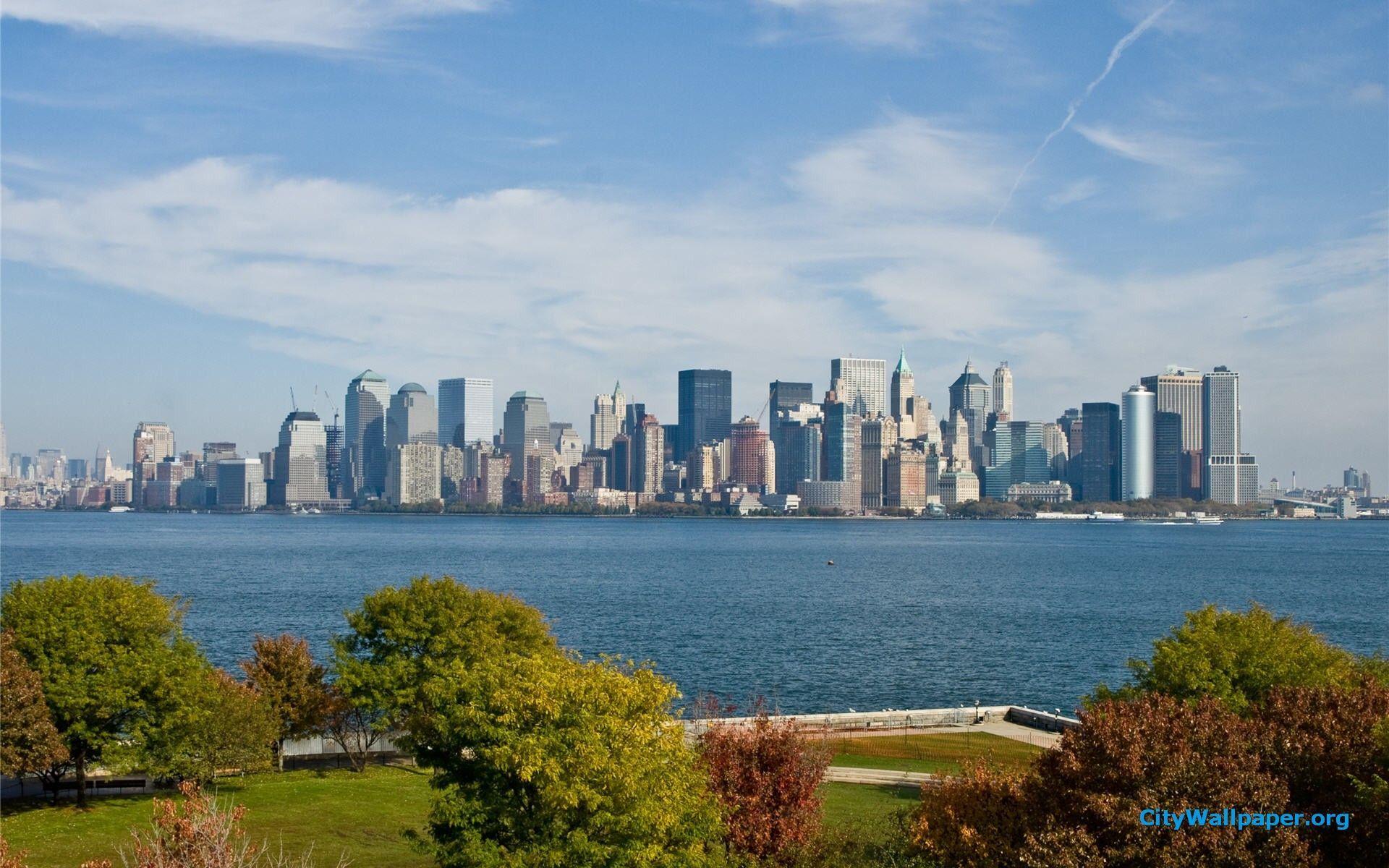 image For > New York Skyline Wallpaper