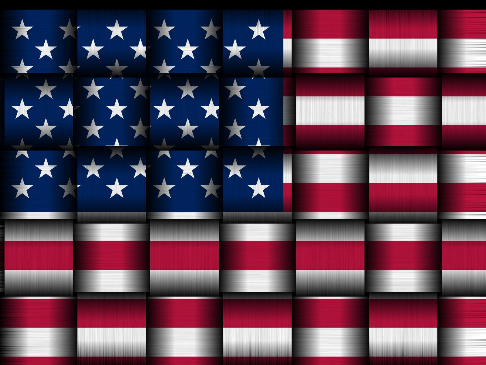 American Flag Weaved, Desktop and mobile wallpaper
